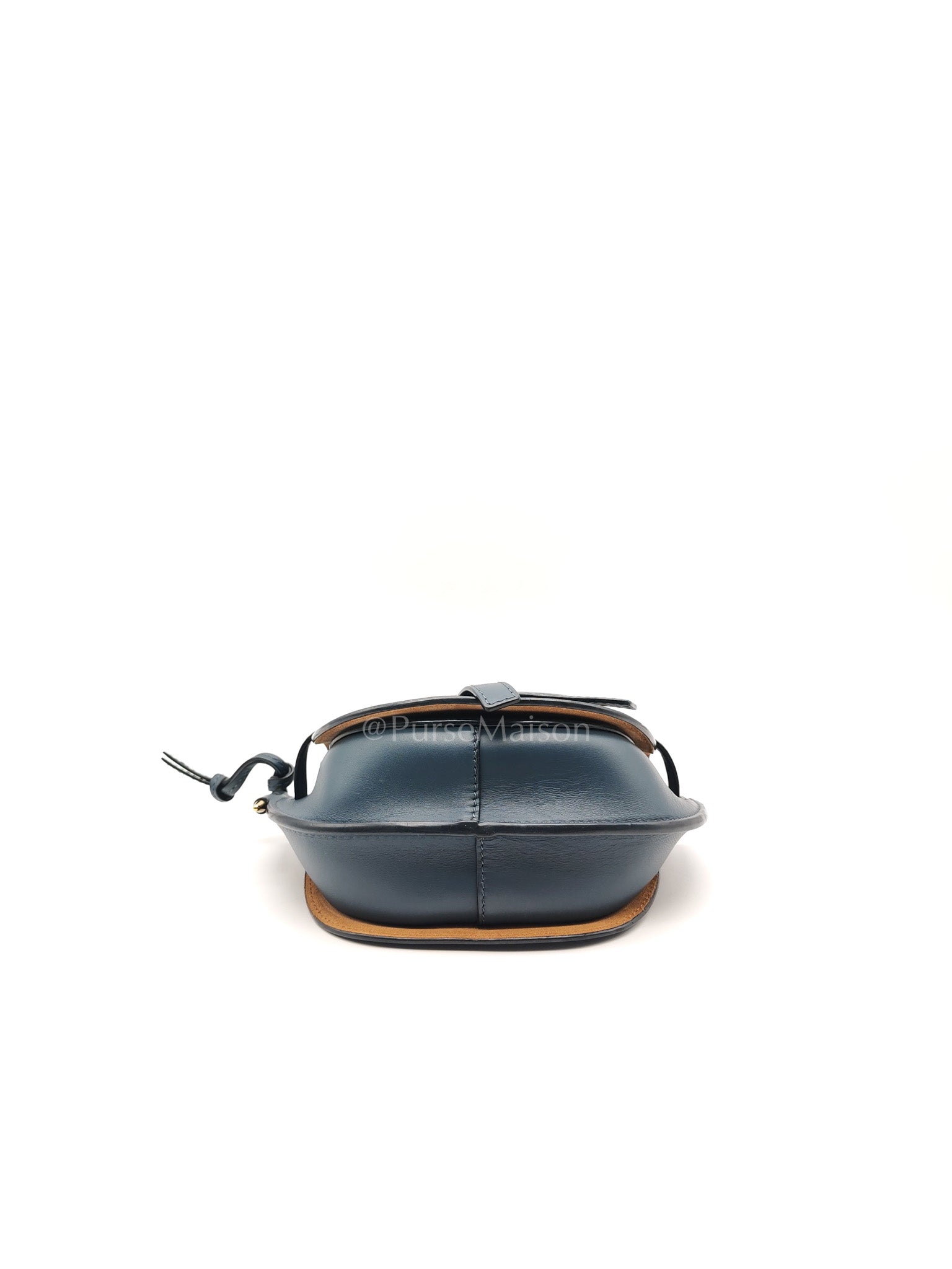 Bolso Gate Dual Bag Mini in Onyx Blue Smooth Calfskin Leather Crossbody Bag