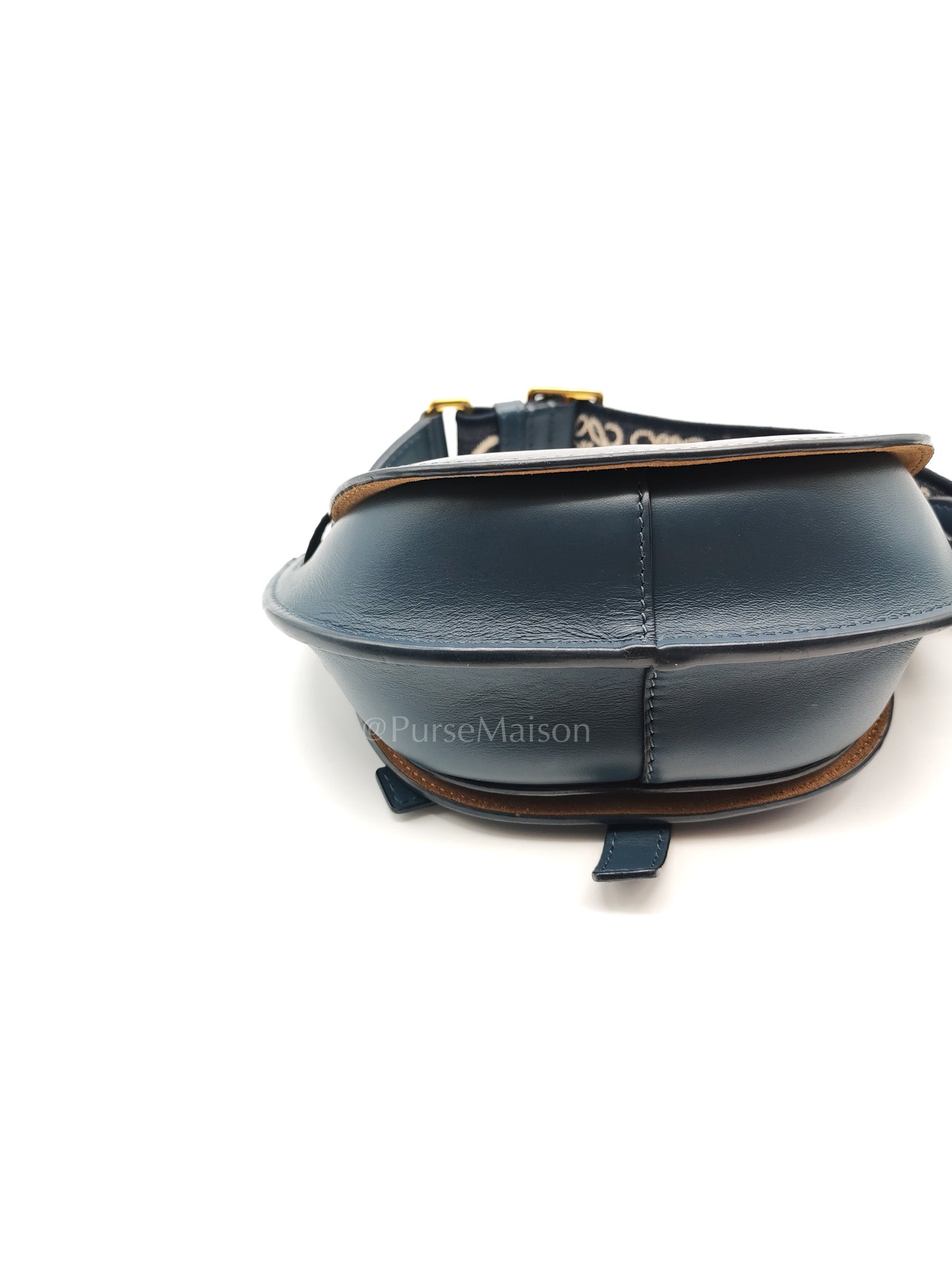 Bolso Gate Dual Bag Mini in Onyx Blue Smooth Calfskin Leather Crossbody Bag