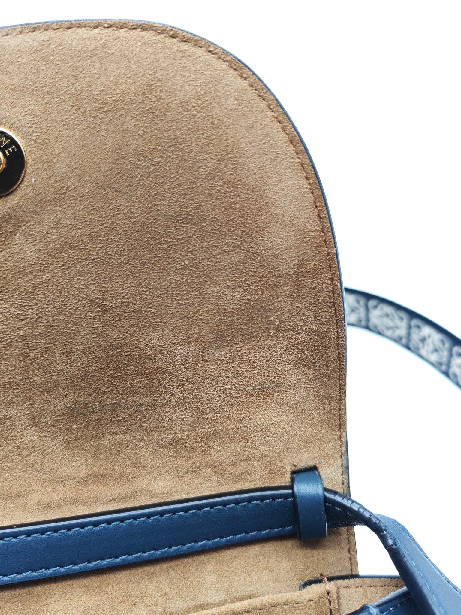 Bolso Gate Dual Bag Mini in Onyx Blue Smooth Calfskin Leather Crossbody Bag