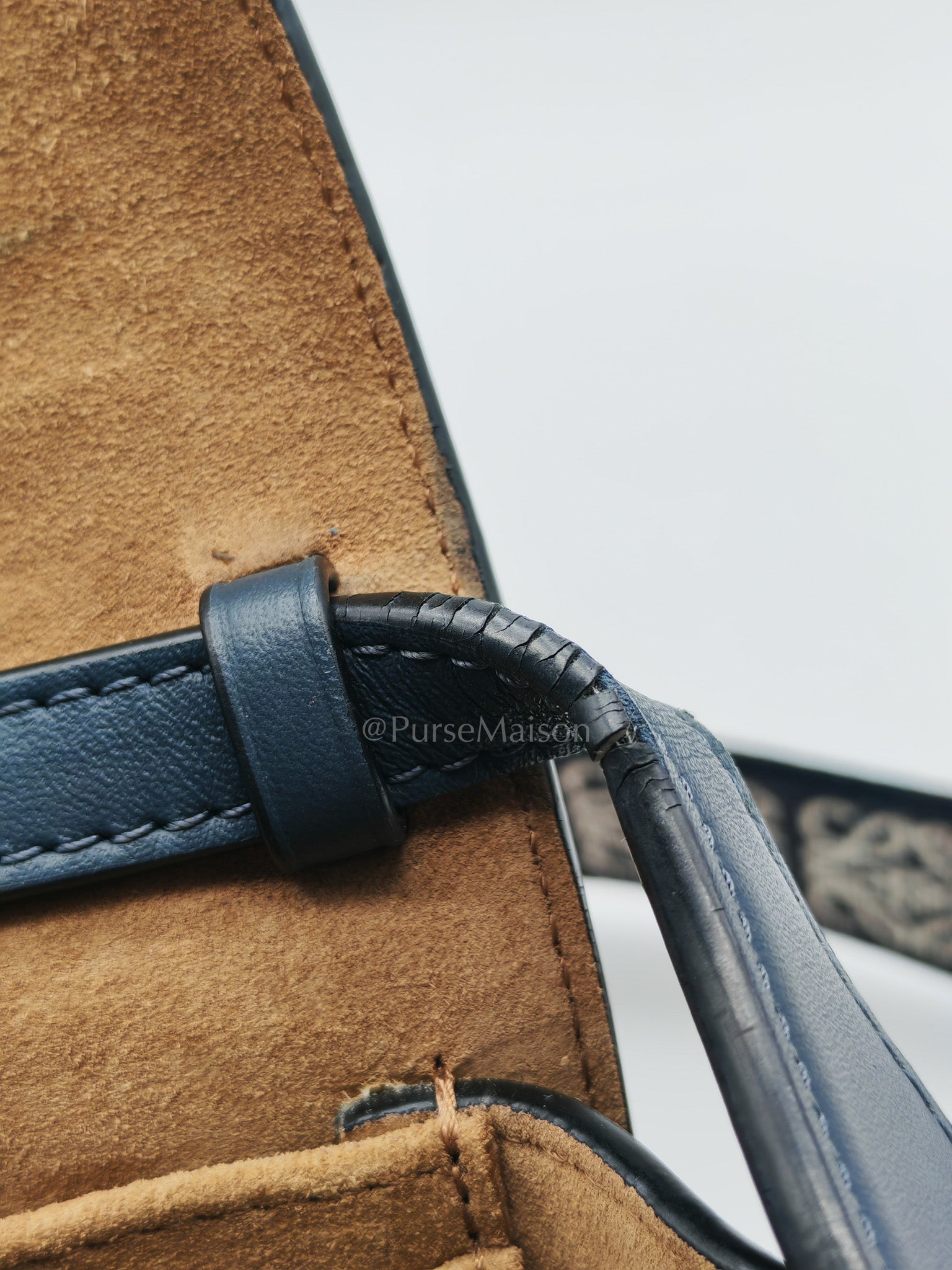 Bolso Gate Dual Bag Mini in Onyx Blue Smooth Calfskin Leather Crossbody Bag