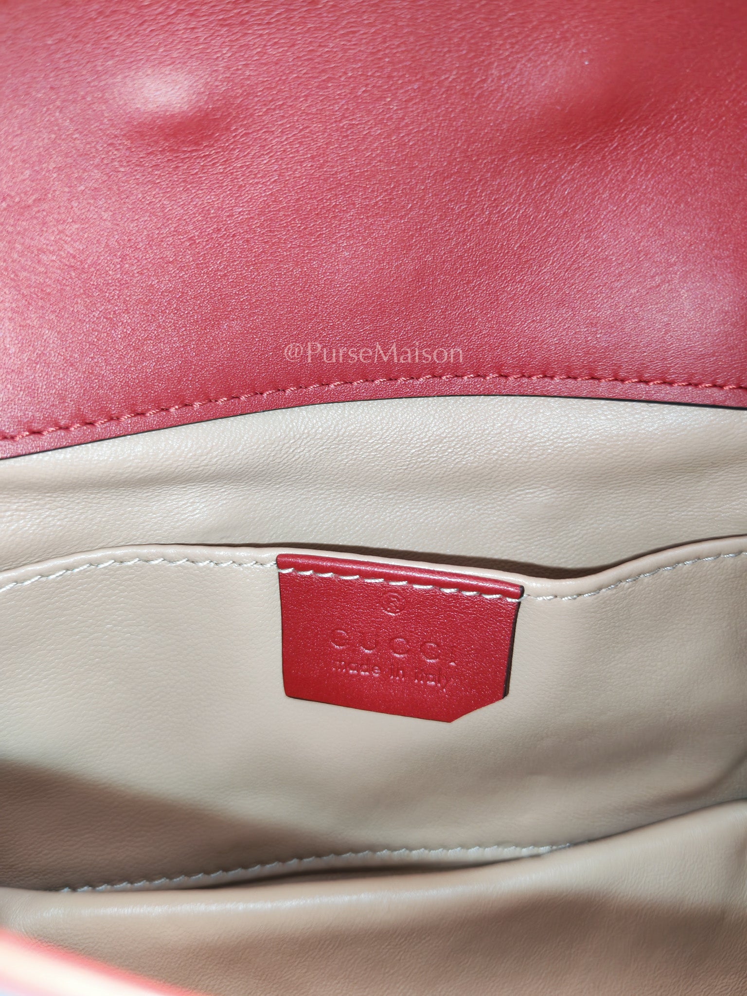 Broadway Pearl Studded Shoulder Bag in Red Prominent Crystal-Embellished Bee | Purse Maison Luxury Bags Shop