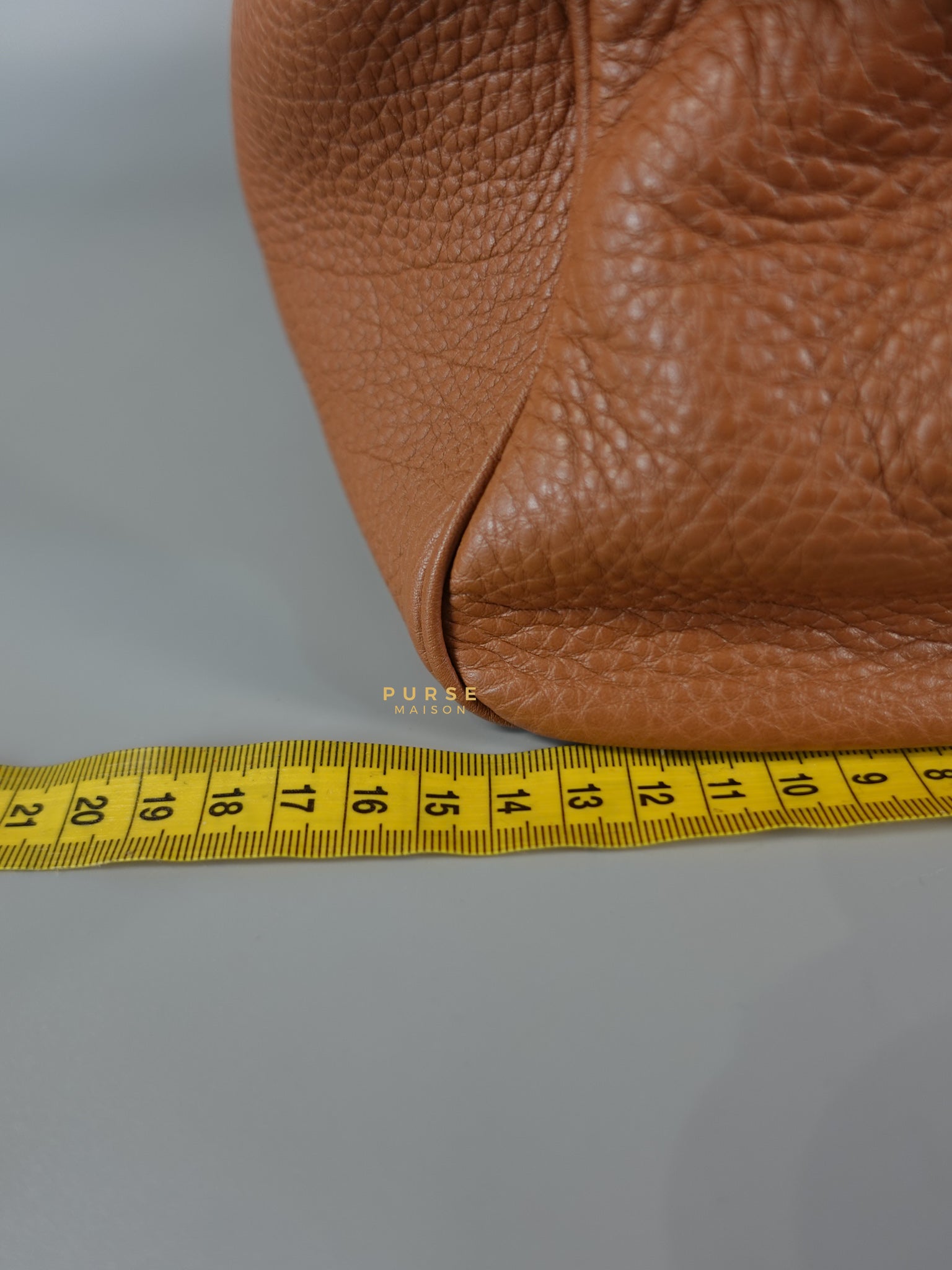 Brown Leather Bamboo Top Handle Medium Tote Bag | Purse Maison Luxury Bags Shop