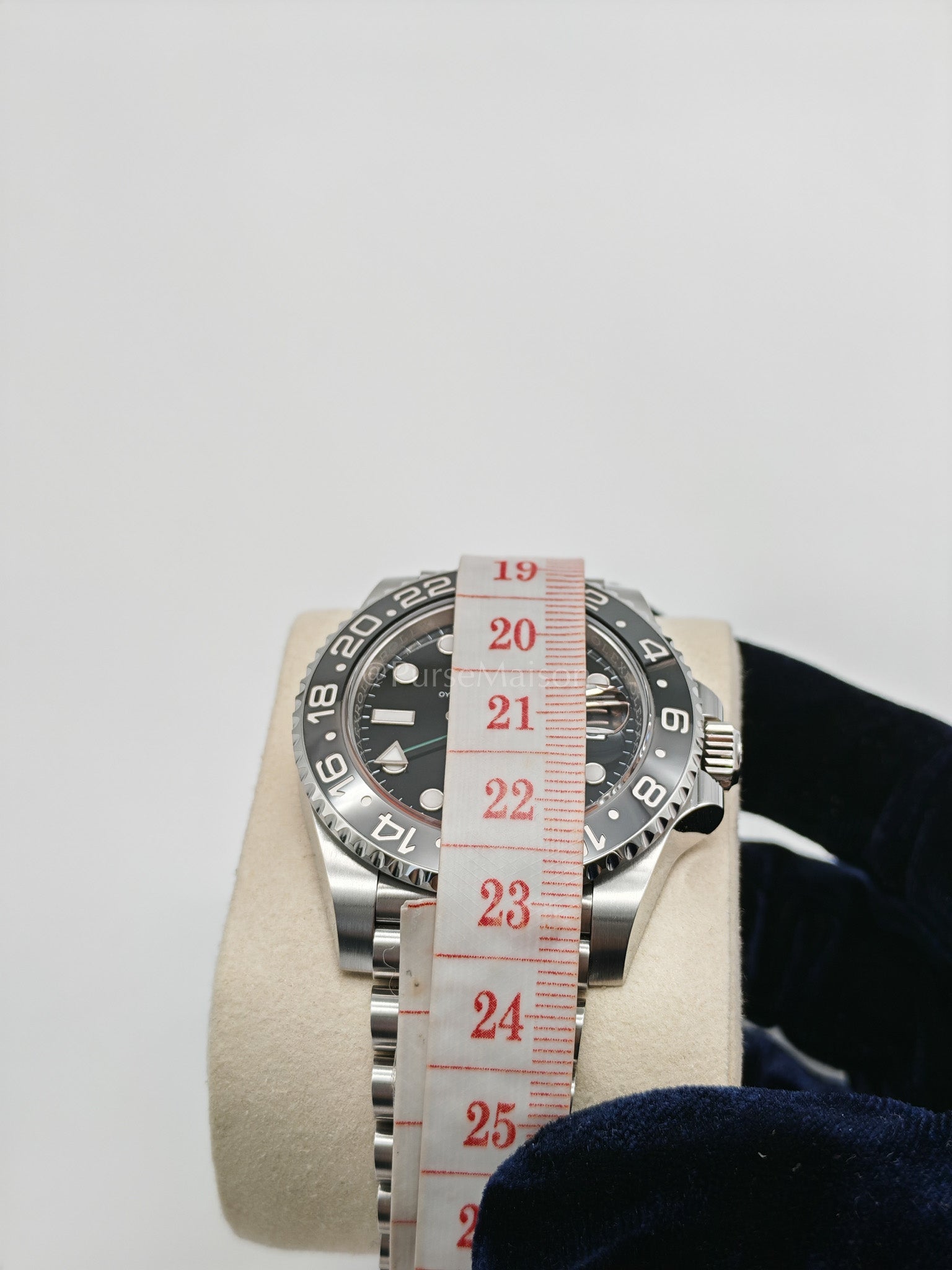 "Bruce Wayne" 40mm GMT-Master II Black Dial Oyster Perpetual Date Jubilee Silver Stainless Steel Strap Year 2025 (Reference Number: 126710GRNR) | Purse Maison Luxury Bags Shop