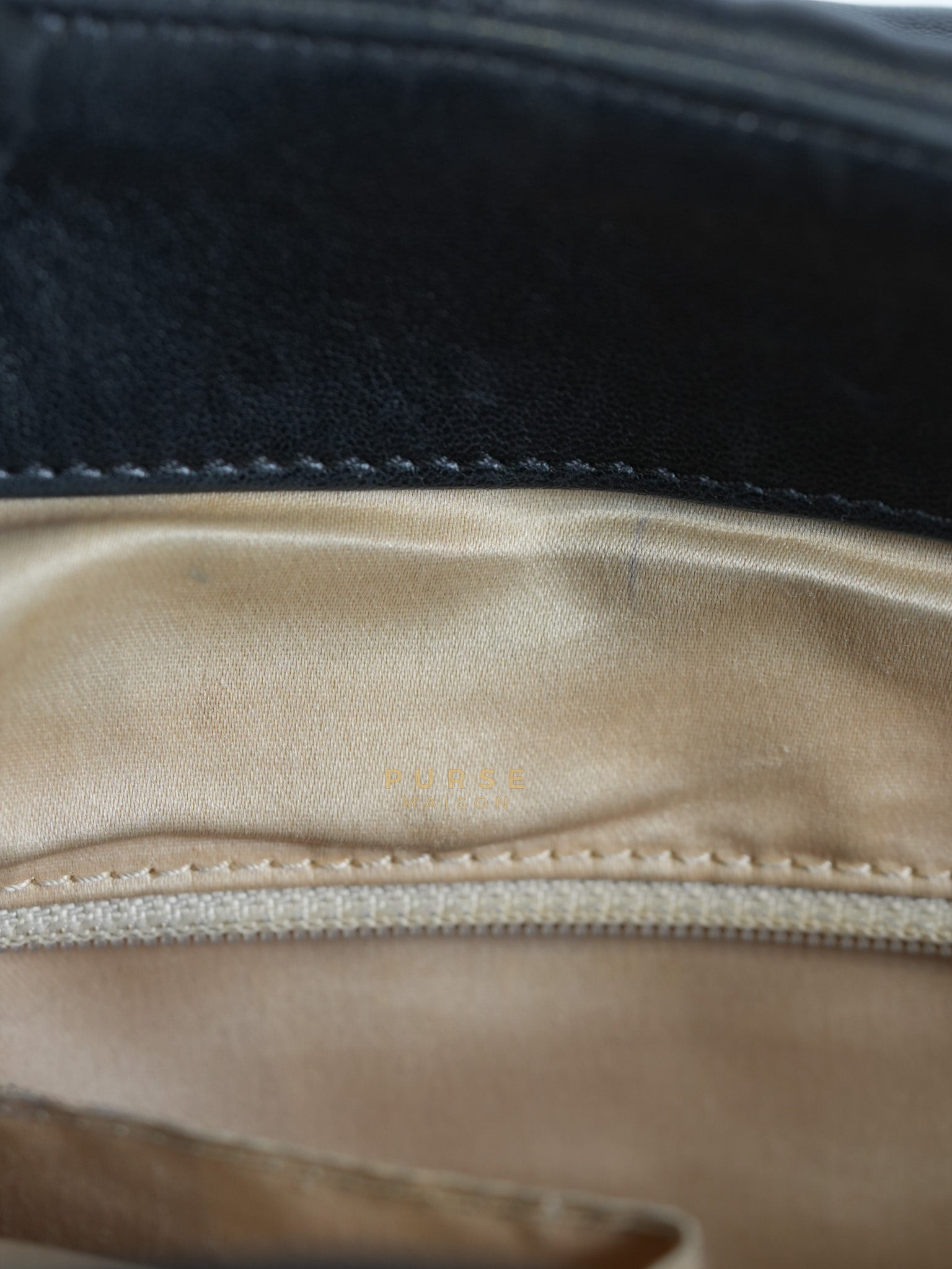 Bubble Hobo Flap Bag in Black Quilted Calfskin Leather Aged Gold Hardware (Series 12) | Purse Maison Luxury Bags Shop