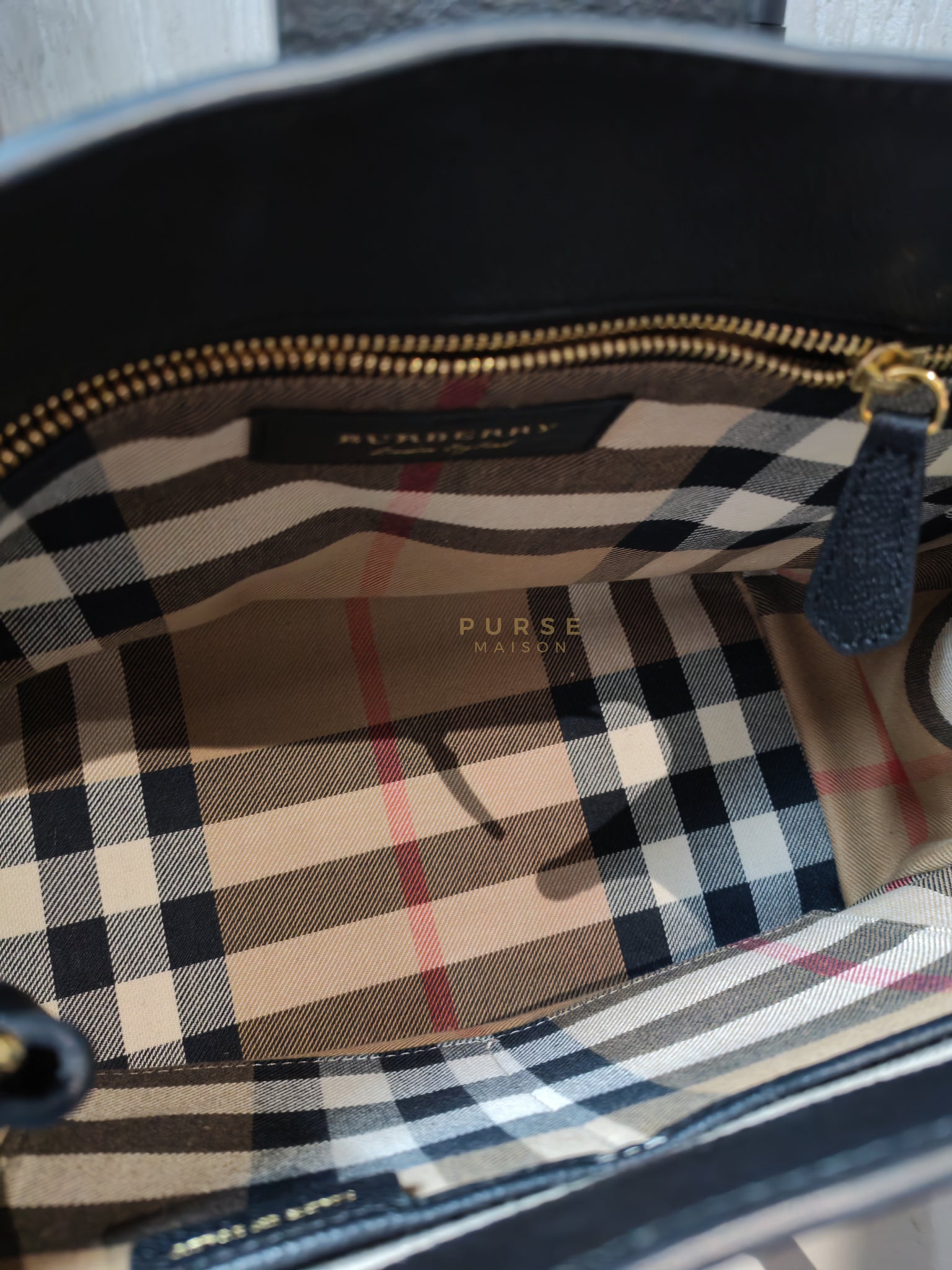 Buckle Tote Bag Medium In Black Grained Leather | Purse Maison Luxury Bags Shop