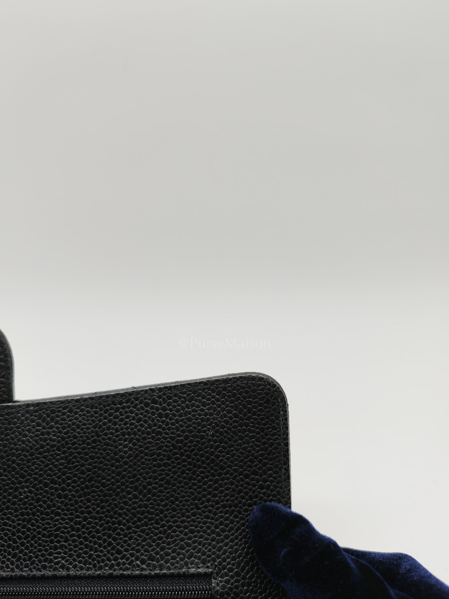 Chanel Classic Double Flap Medium in Black Caviar Leather Gold Hardware (Series 30)