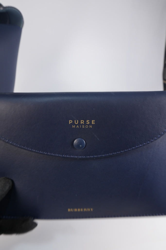 Bucket Bag Large in Navy Blue Leather | Purse Maison Luxury Bags Shop