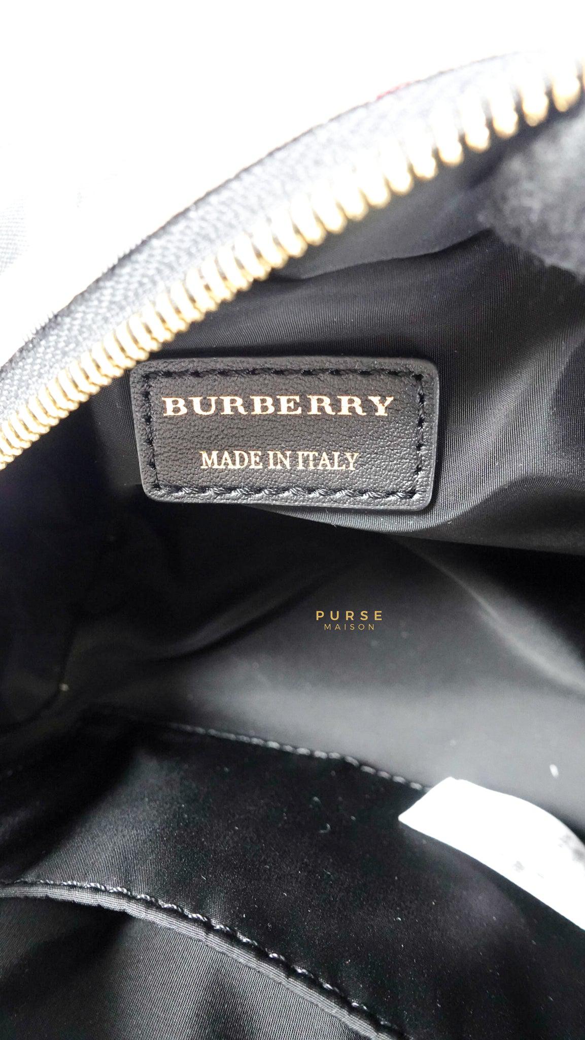 Burberry Half Cube in Vintage Check Canvas Crossbody Bag