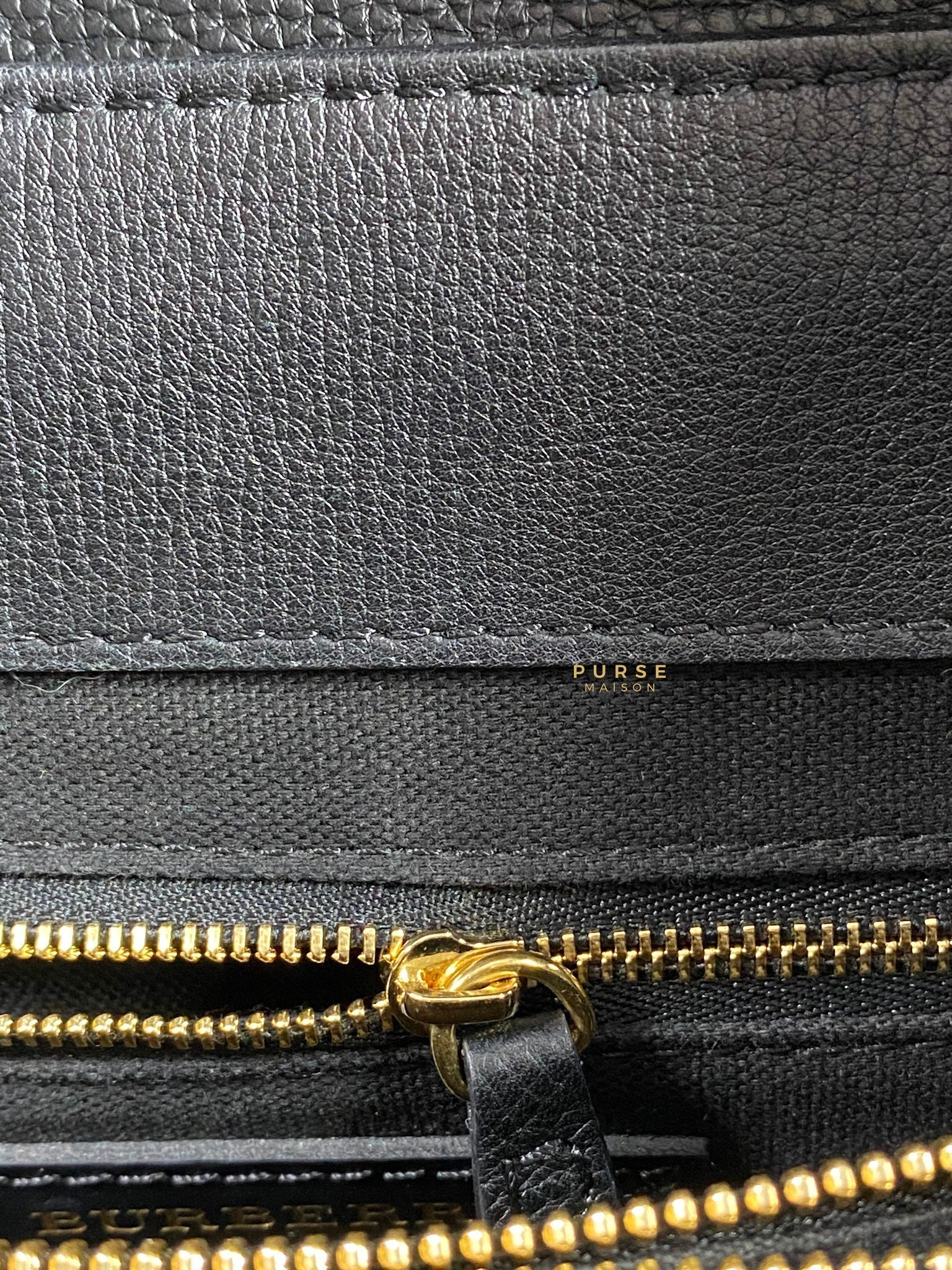 Burberry Medium Camberley House Check Handbag (Black)