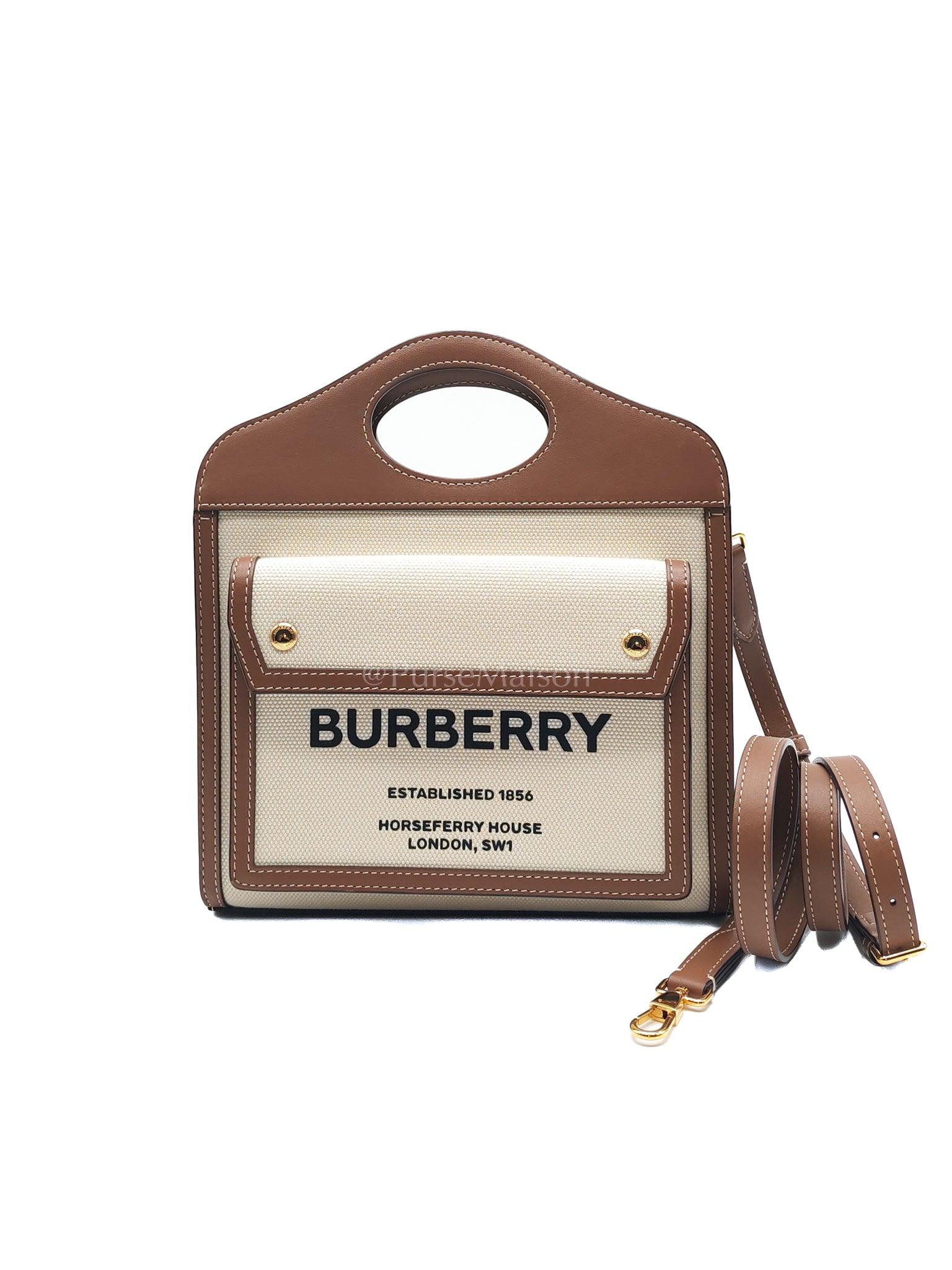 Mini Pocket Tote Bag - Natural | Purse Maison Luxury Bags Shop