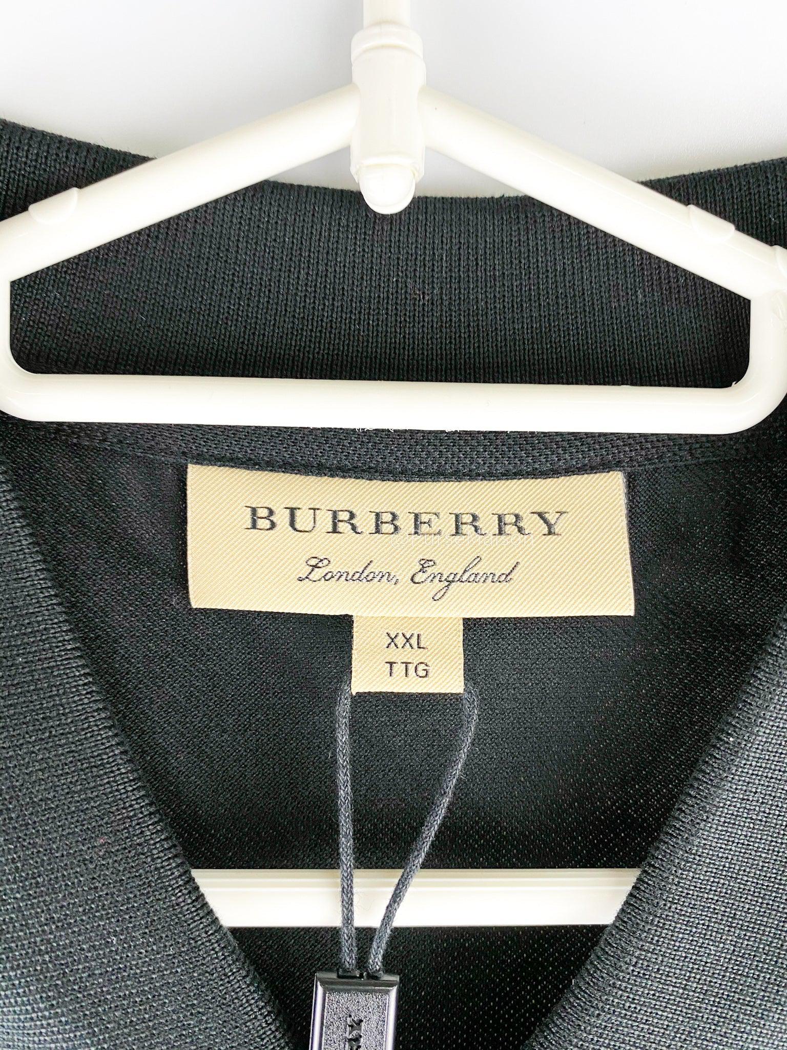 Burberry Polo Shirt (Black/White) Size 2XL