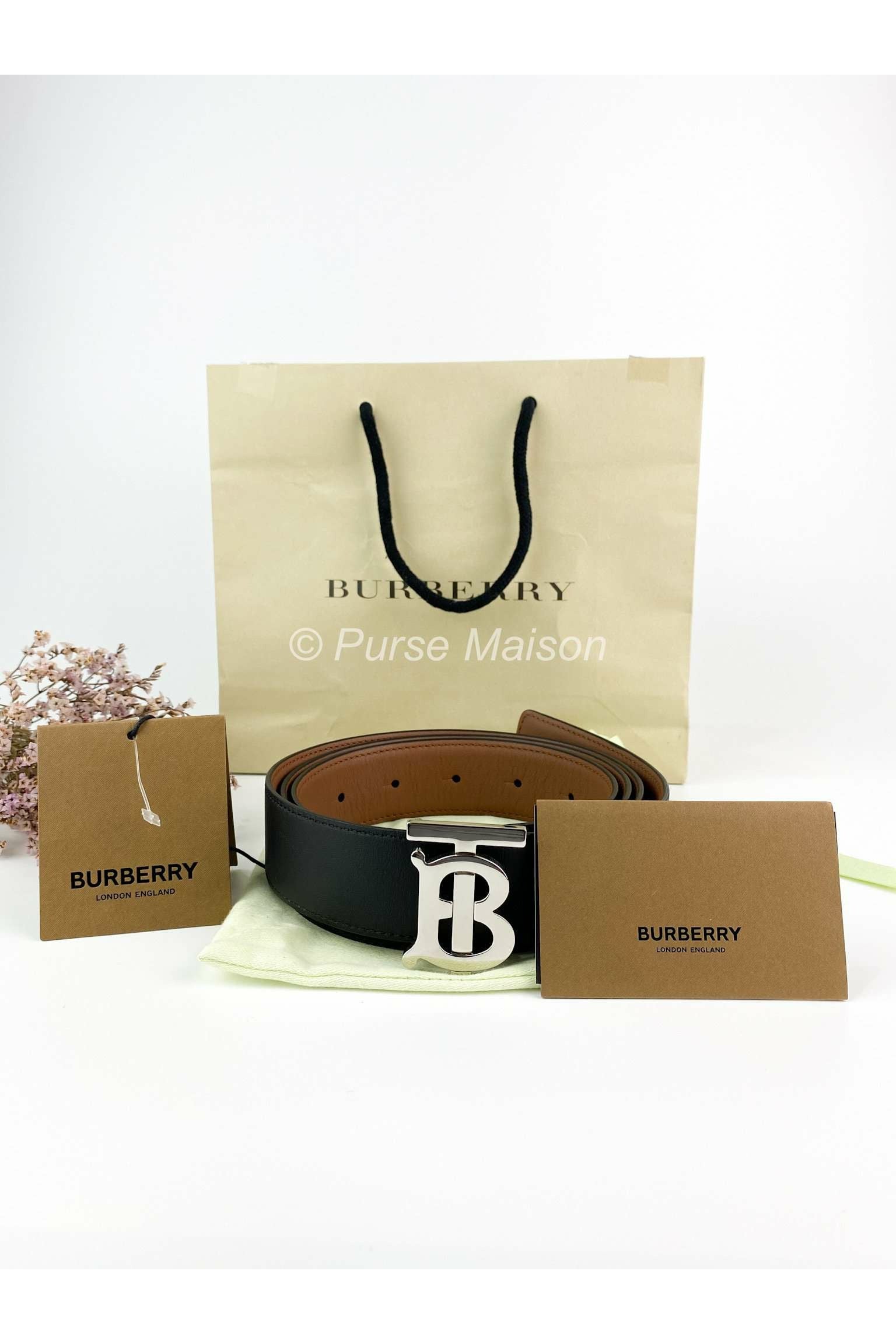 Burberry Reversible belt unisex size Large 115cm long and 3.5 cm wide