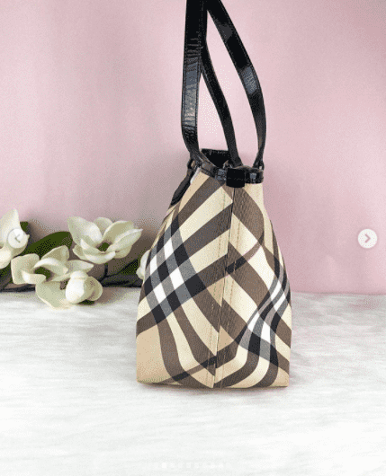 Burberry Supernova Check Tote Bag With Pouch