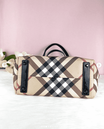 Burberry Supernova Check Tote Bag With Pouch