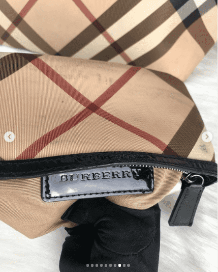 Burberry Supernova Check Tote Bag With Pouch