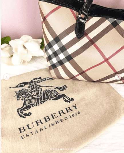 Burberry Supernova Check Tote Bag With Pouch