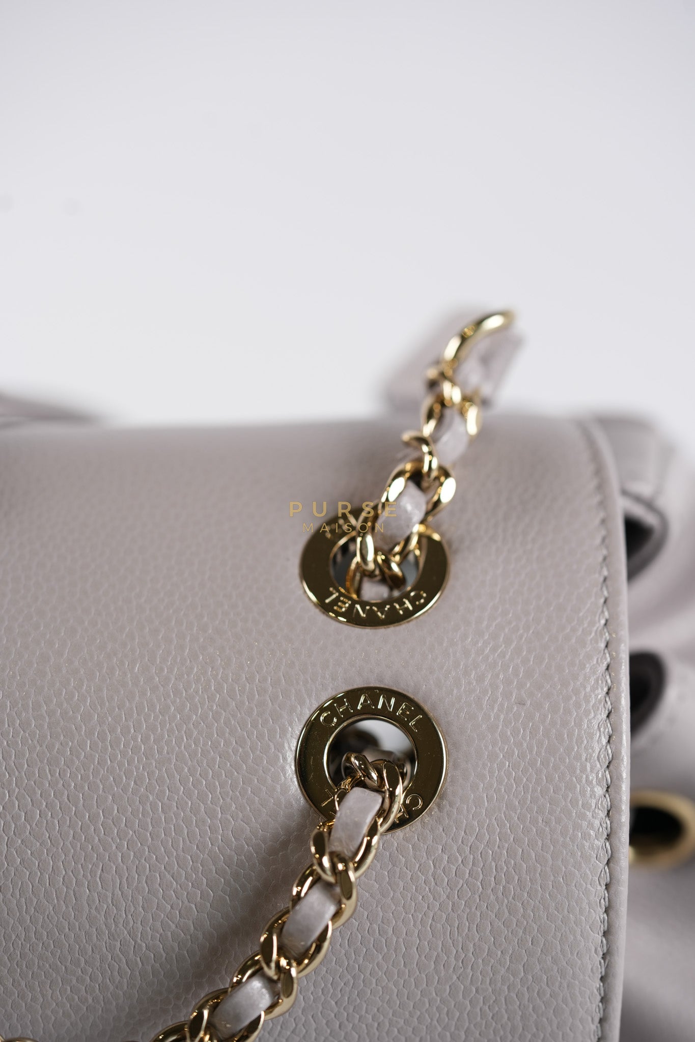 Business Affinity Backpack Gray Caviar Calfskin Leather (Microchip) | Purse Maison Luxury Bags Shop