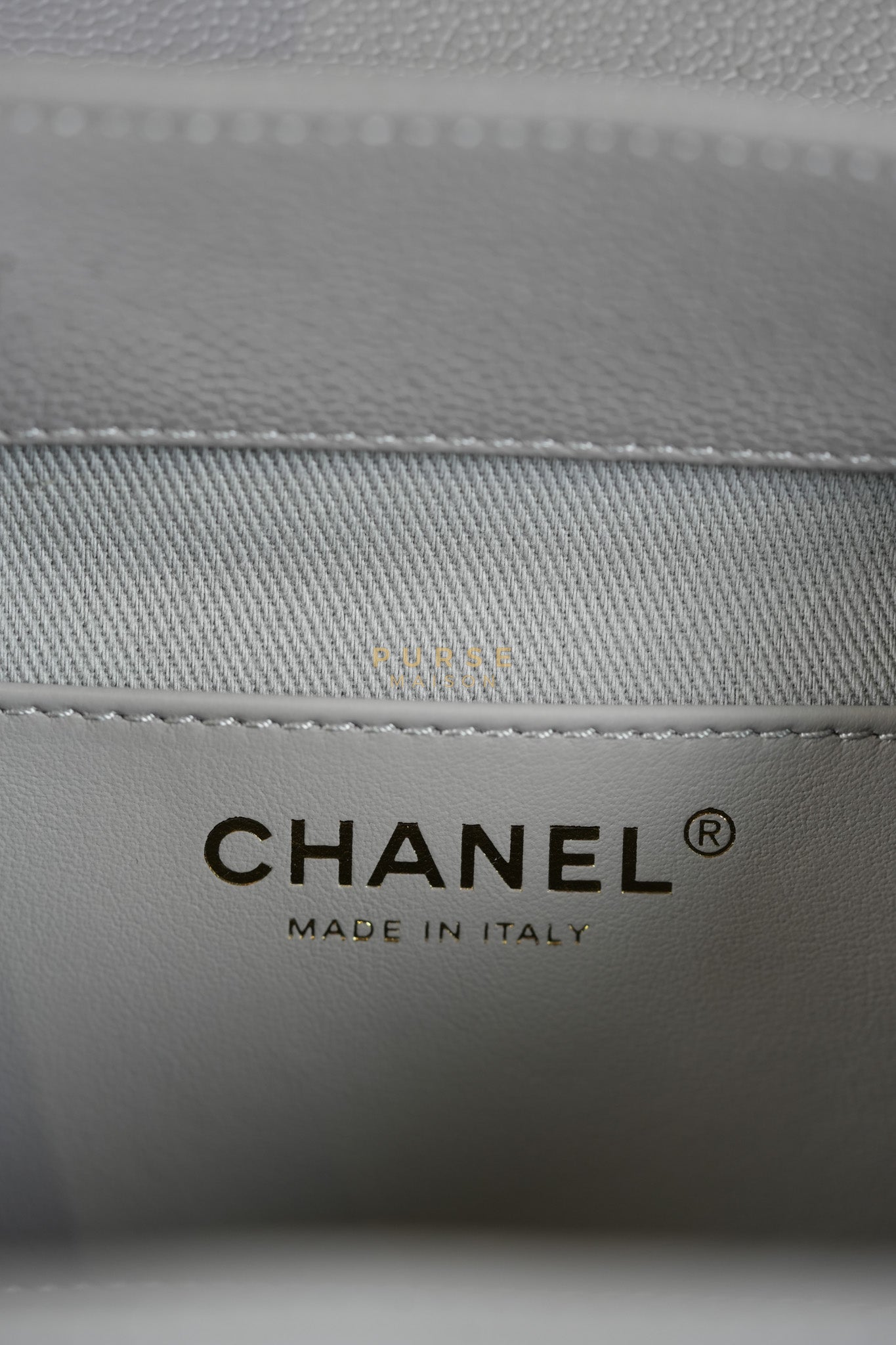 Business Affinity Backpack Gray Caviar Calfskin Leather (Microchip) | Purse Maison Luxury Bags Shop
