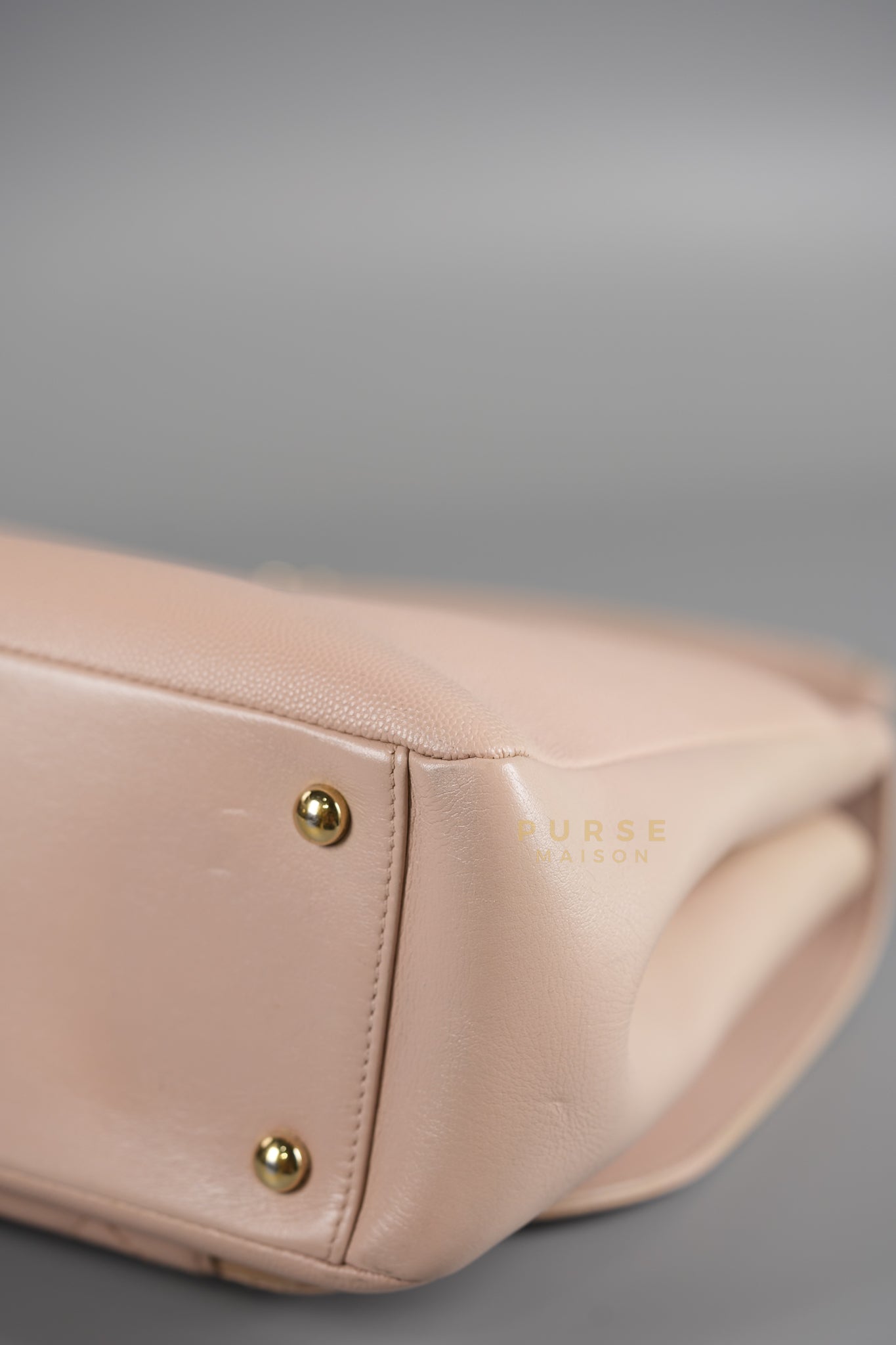 Business Affinity Large in Light Pink Caviar Leather and Light Gold Hardware Series 23 | Purse Maison Luxury Bags Shop