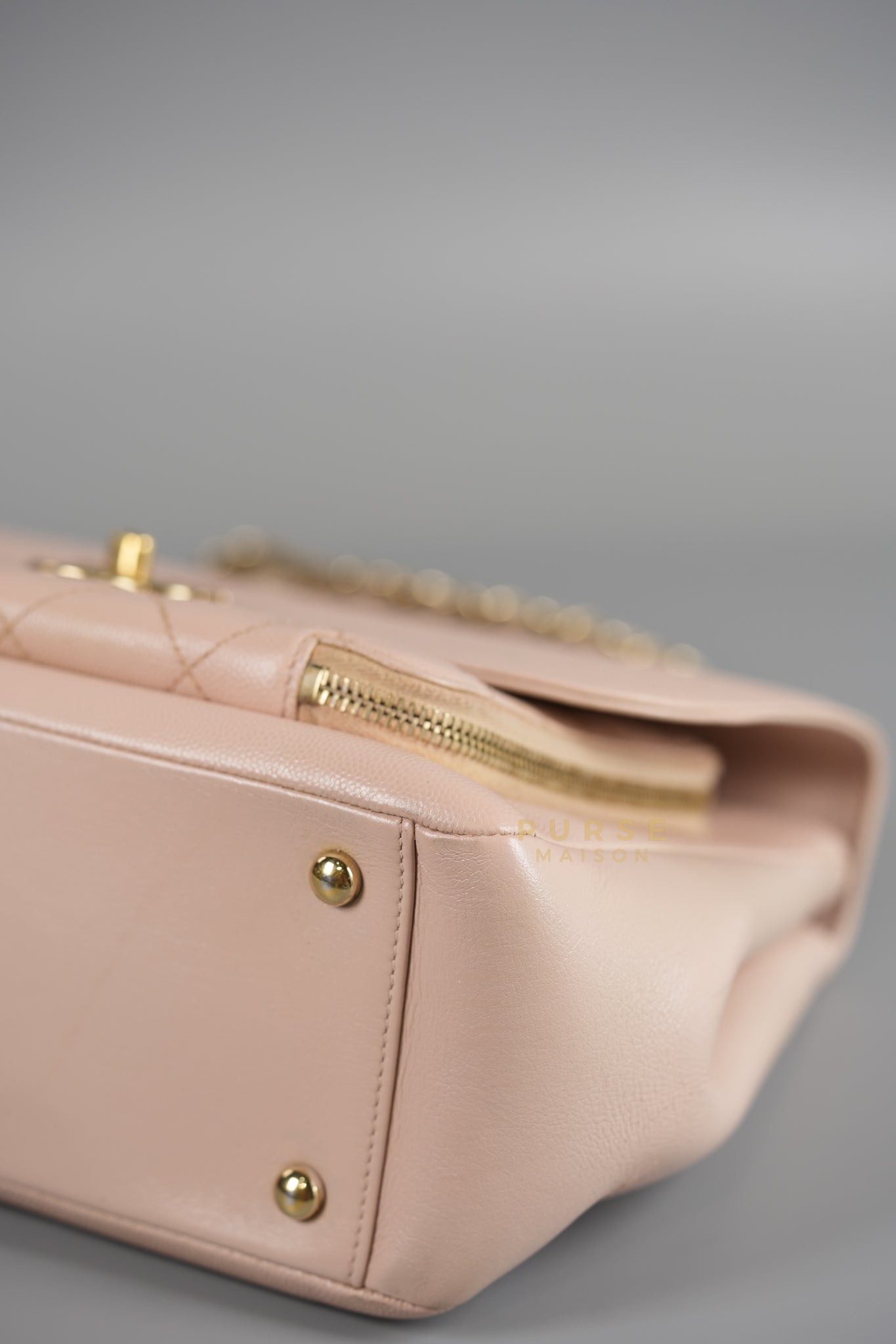 Business Affinity Large in Light Pink Caviar Leather and Light Gold Hardware Series 23 | Purse Maison Luxury Bags Shop