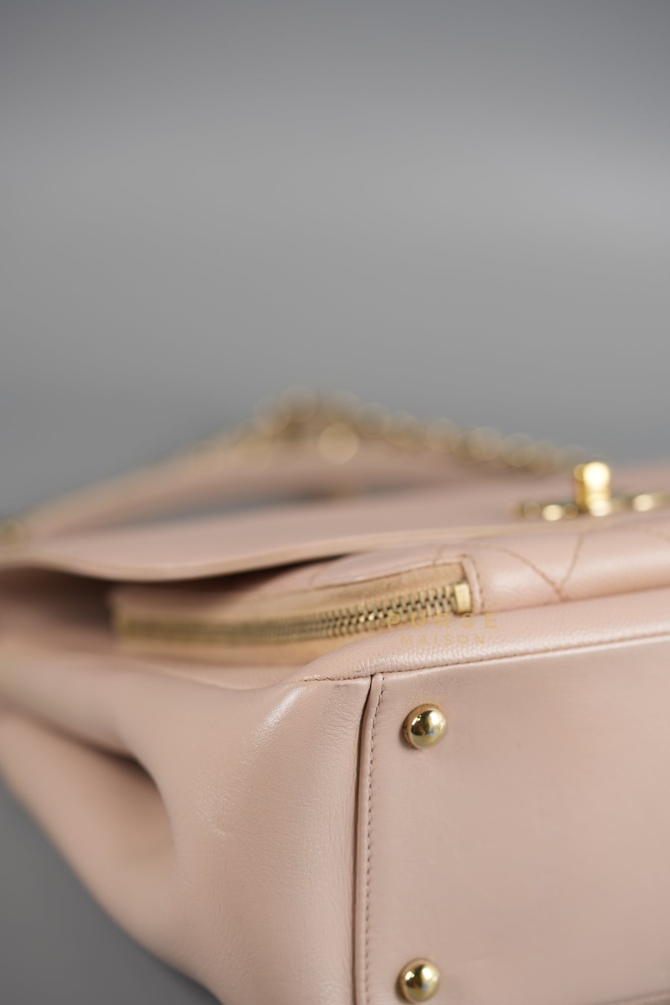 Business Affinity Large in Light Pink Caviar Leather and Light Gold Hardware Series 23 | Purse Maison Luxury Bags Shop