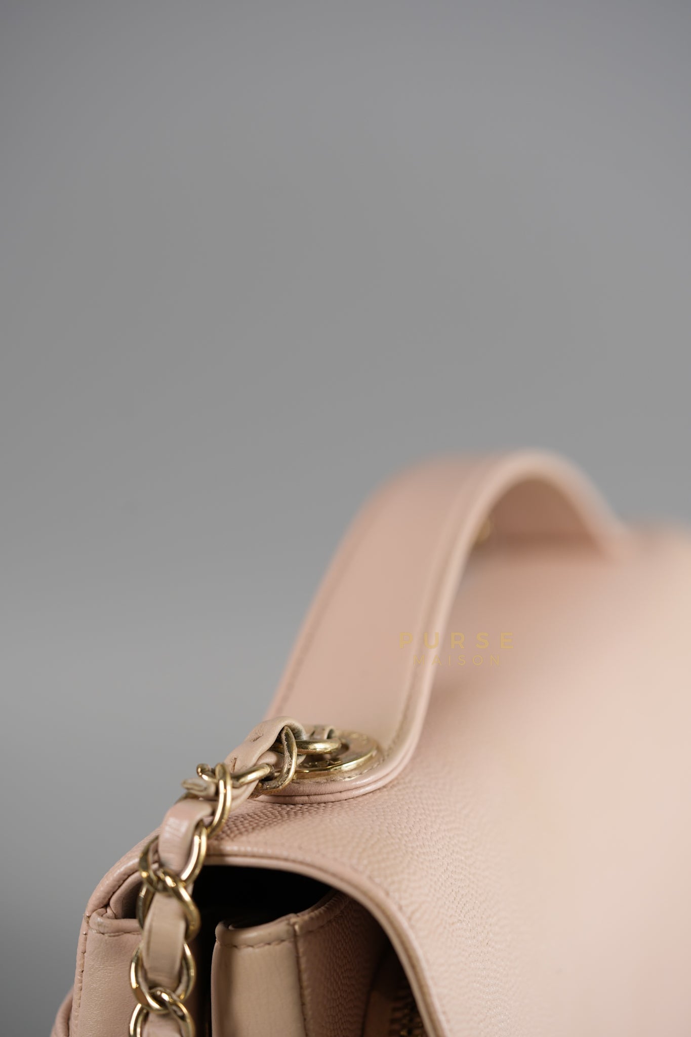 Business Affinity Large in Light Pink Caviar Leather and Light Gold Hardware Series 23 | Purse Maison Luxury Bags Shop