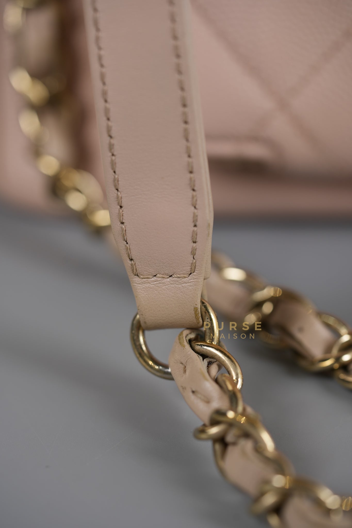 Business Affinity Large in Light Pink Caviar Leather and Light Gold Hardware Series 23 | Purse Maison Luxury Bags Shop