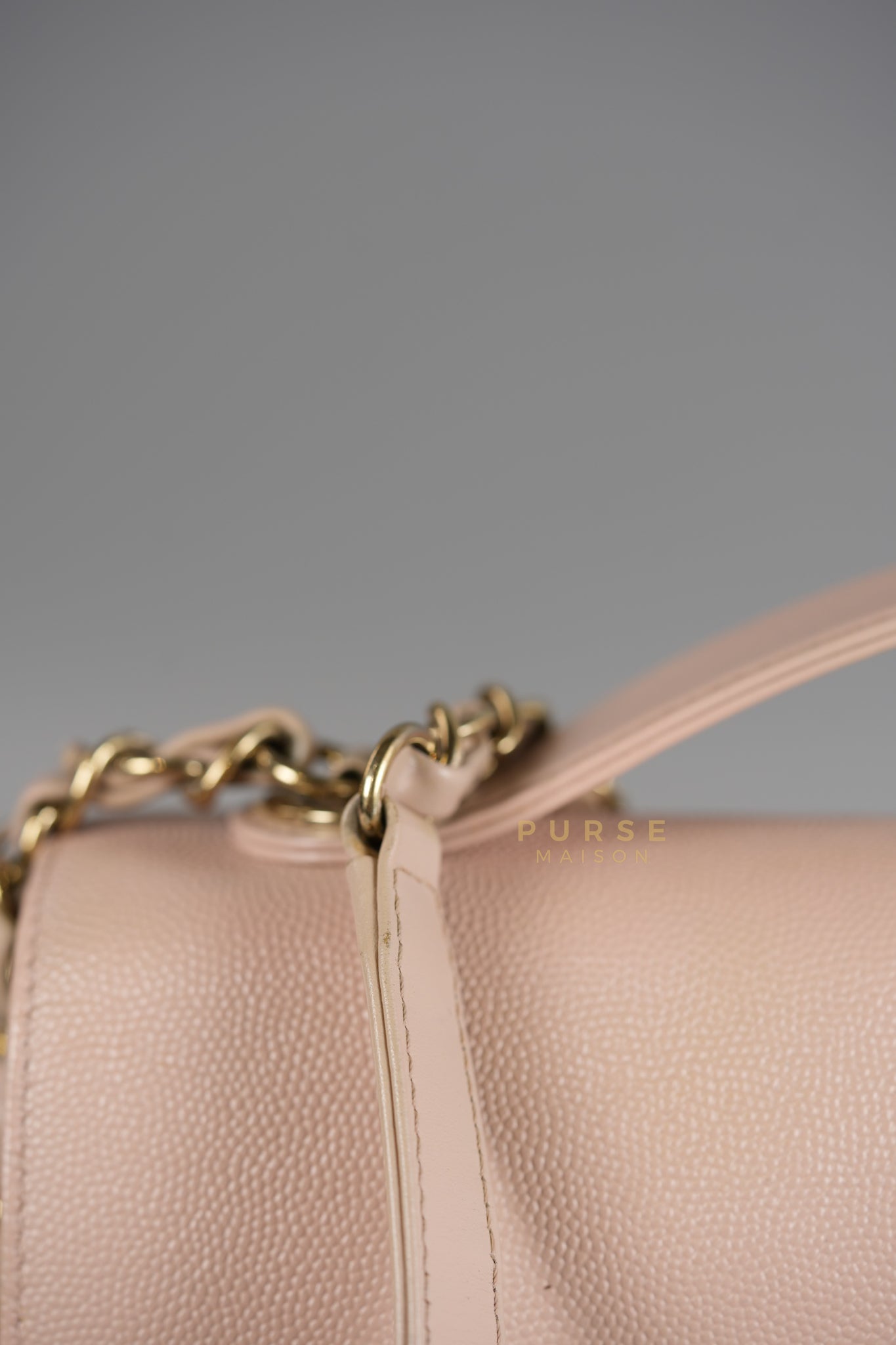 Business Affinity Large in Light Pink Caviar Leather and Light Gold Hardware Series 23 | Purse Maison Luxury Bags Shop