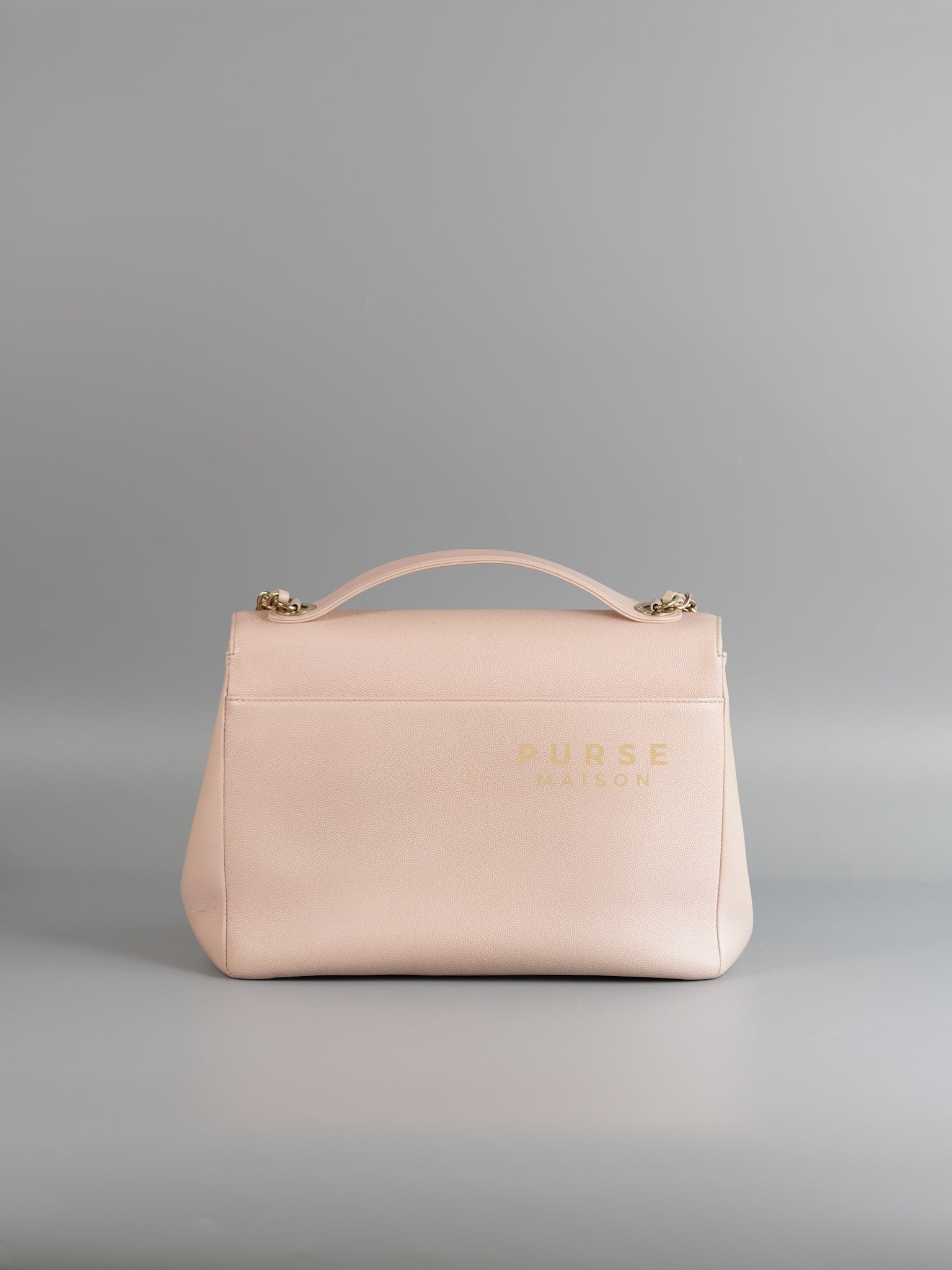 Business Affinity Large in Light Pink Caviar Leather and Light Gold Hardware Series 23 | Purse Maison Luxury Bags Shop