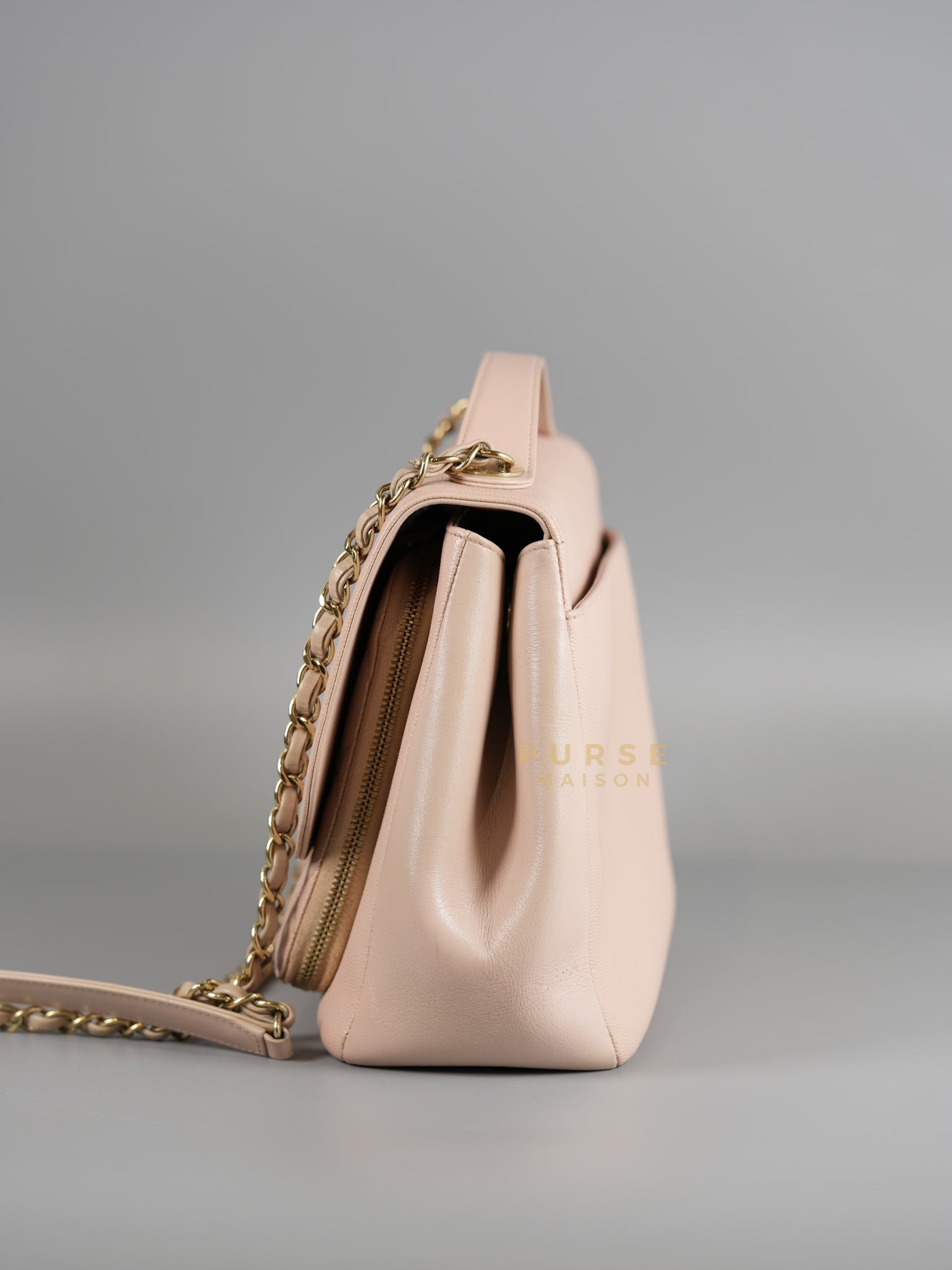 Business Affinity Large in Light Pink Caviar Leather and Light Gold Hardware Series 23 | Purse Maison Luxury Bags Shop