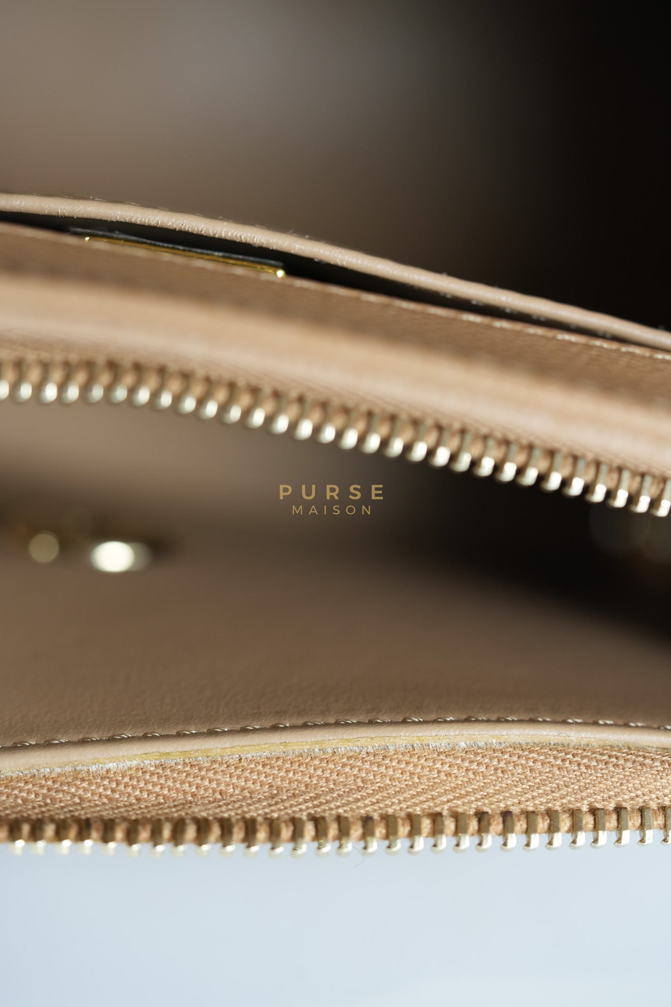 Business Affinity Medium Caramel in Caviar Leather and Gold Hardware (Microchip) | Purse Maison Luxury Bags Shop
