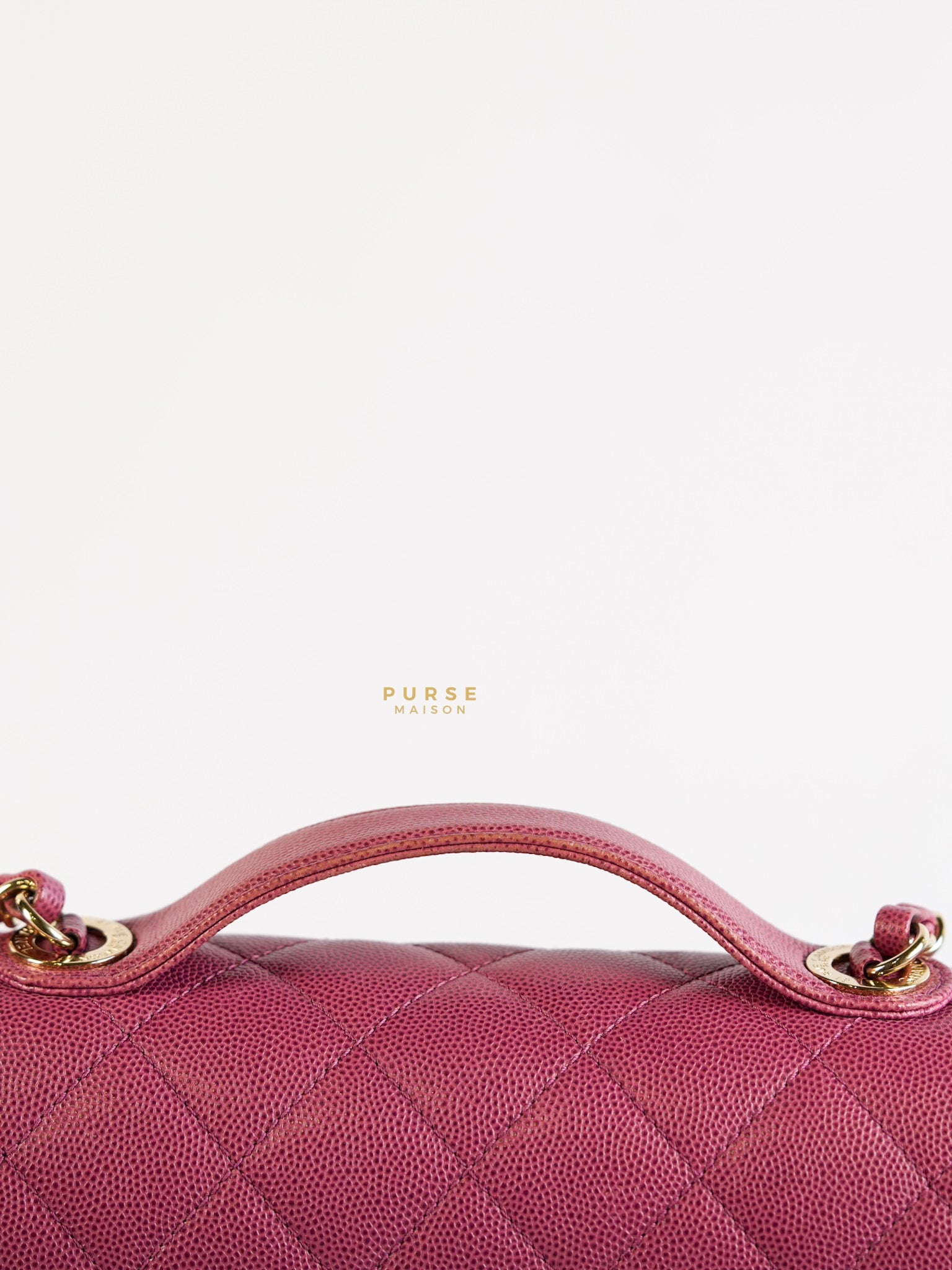 Business Affinity Medium in Mauve Pink Caviar and Light Gold Hardware Series 23 | Purse Maison Luxury Bags Shop