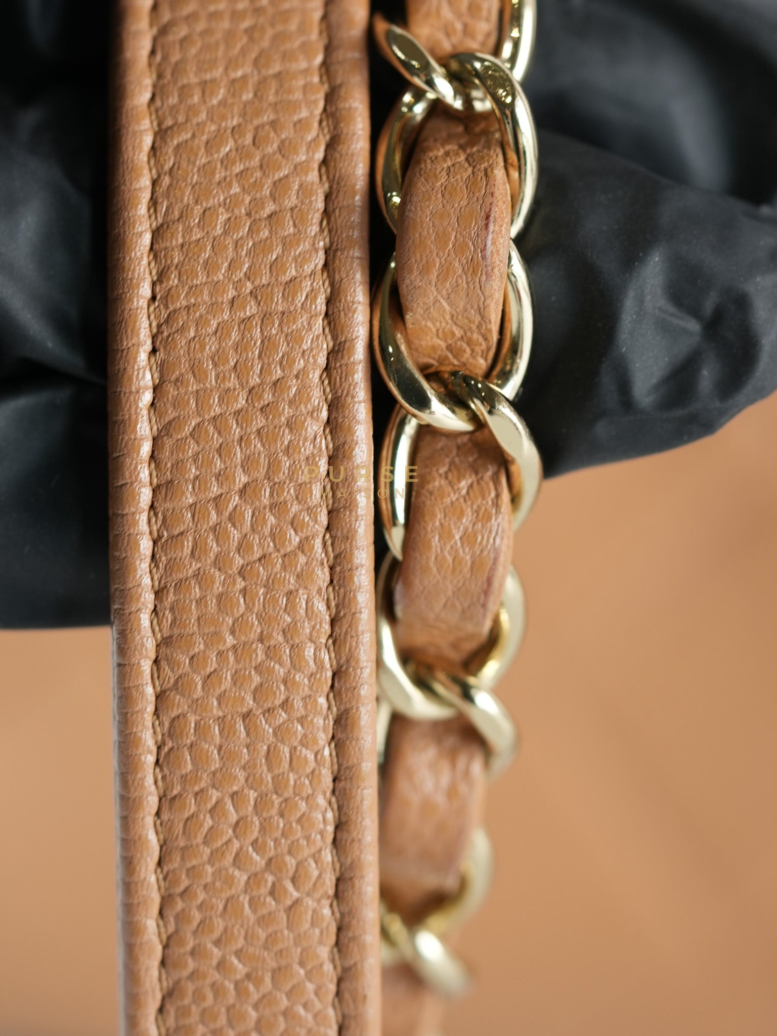 Business Affinity Shoulder Bag Medium in Caramel Caviar Leather & Gold Hardware (Series 30) | Purse Maison Luxury Bags Shop