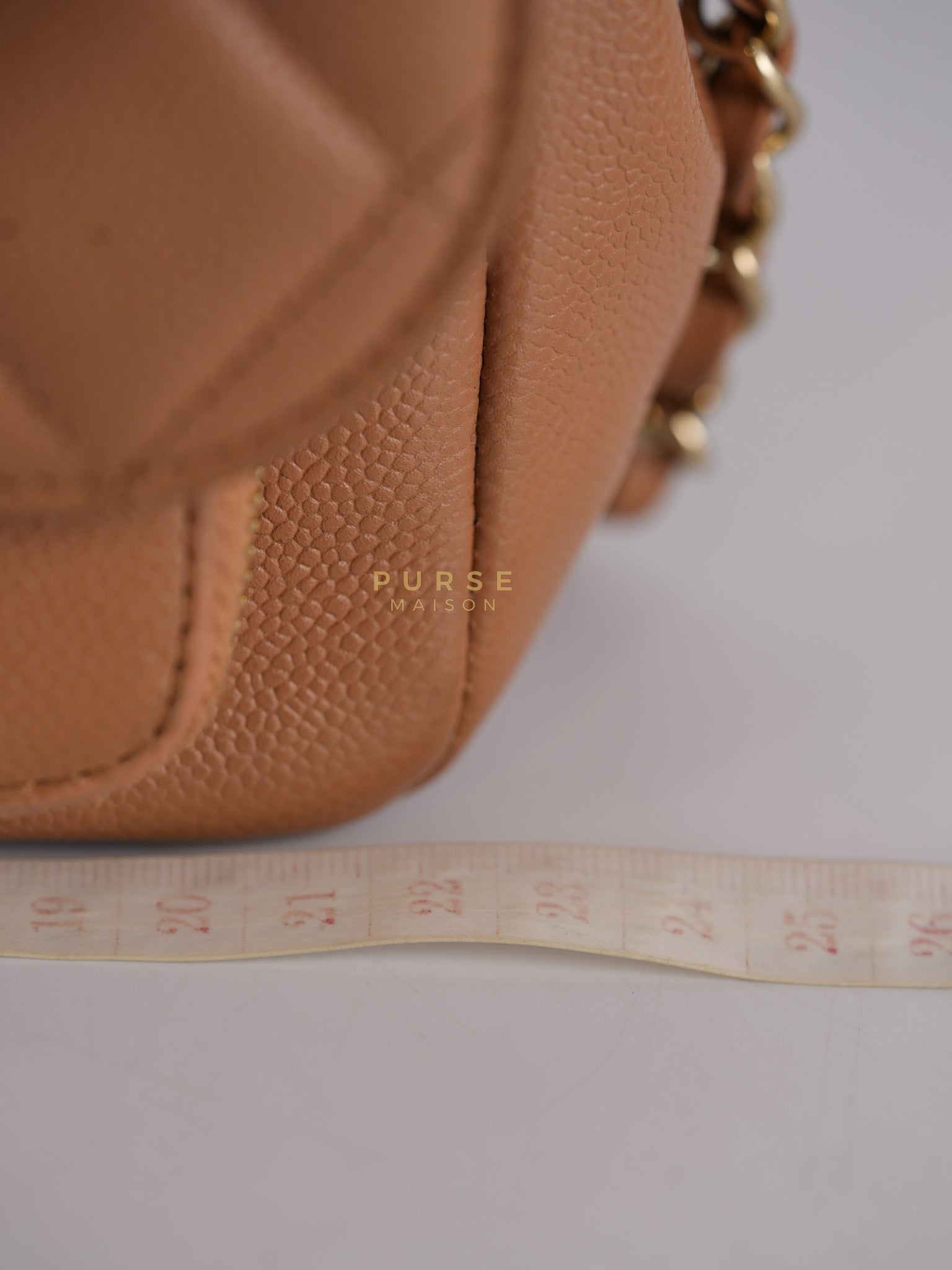 Business Affinity Shoulder Bag Medium in Caramel Caviar Leather & Gold Hardware (Series 30) | Purse Maison Luxury Bags Shop