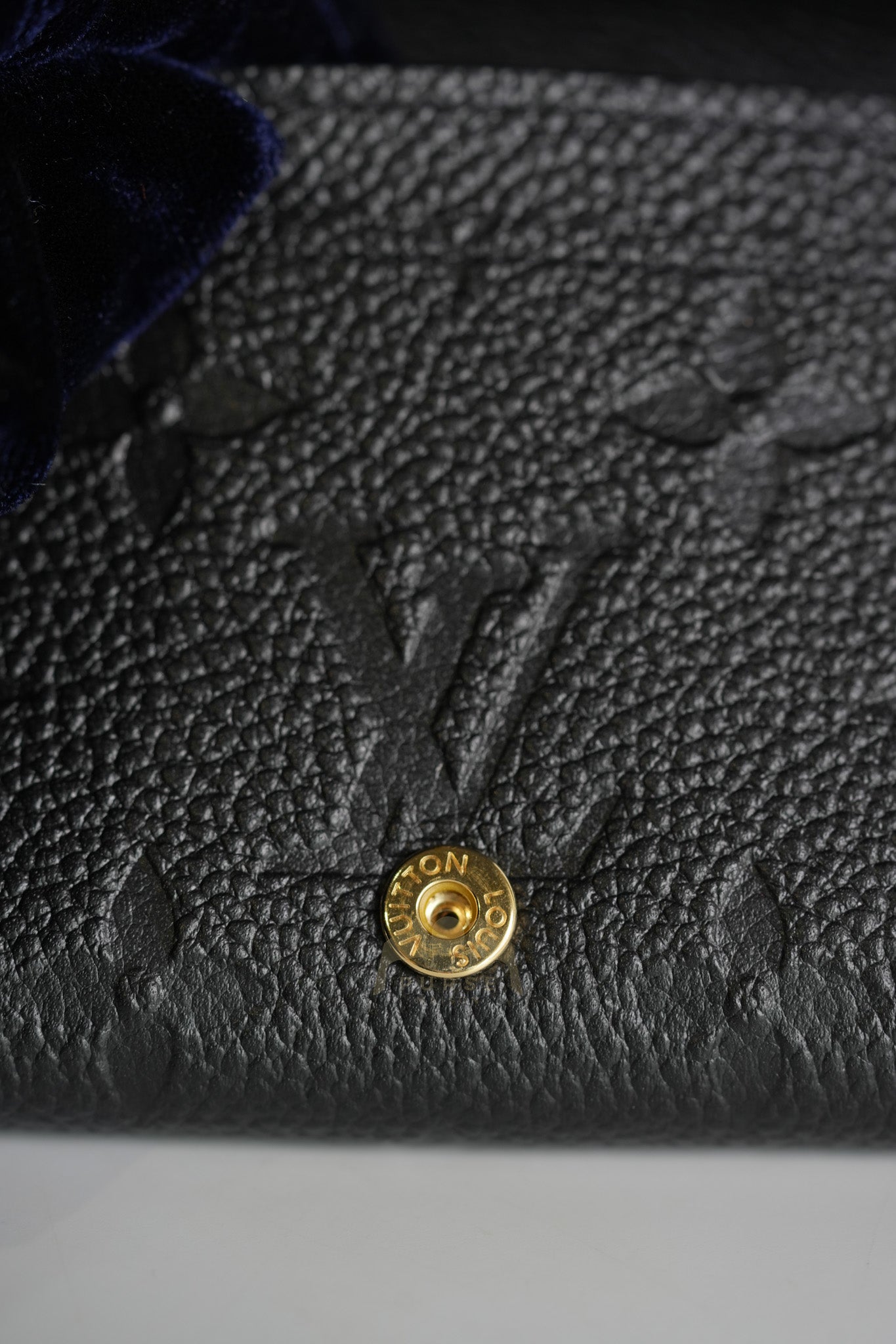 Business Card Holder in Black Monogram Empreinte Leather Microchip | Purse Maison Luxury Bags Shop