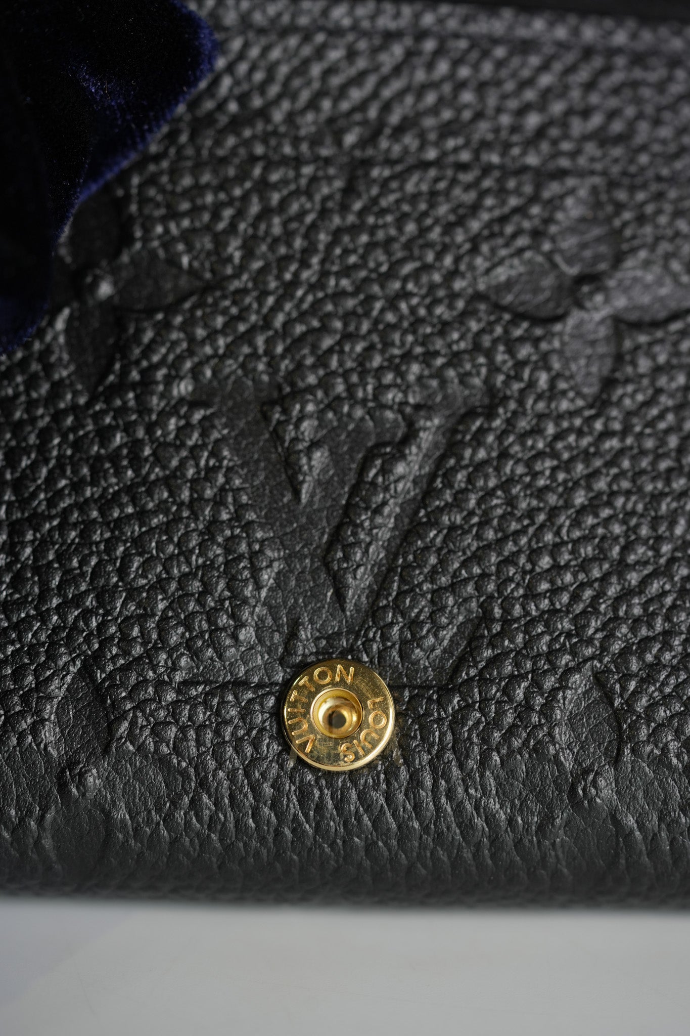 Business Card Holder in Black Monogram Empreinte Leather Microchip | Purse Maison Luxury Bags Shop