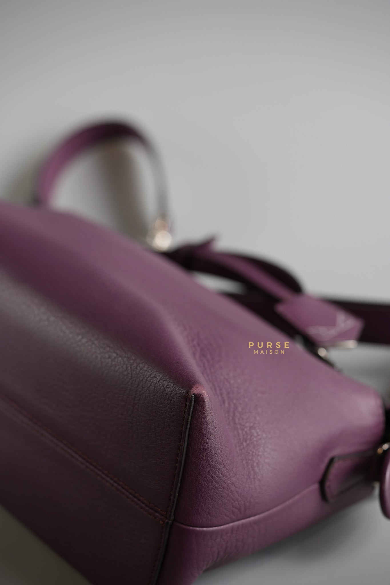 By The Way Bag in Purple Calfskin Leather | Purse Maison Luxury Bags Shop