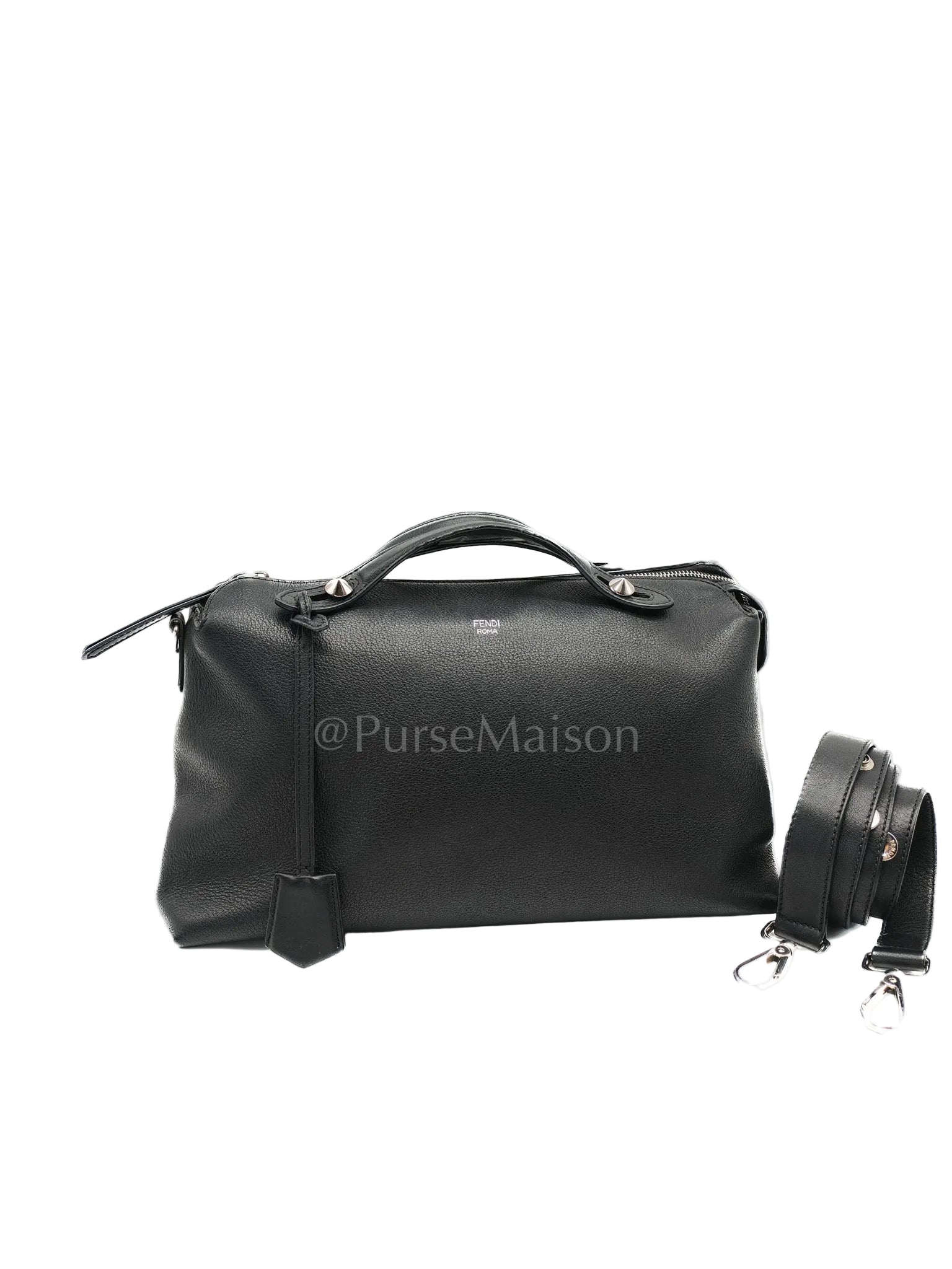 By The Way Black Medium in Black Calfskin Leather | Purse Maison Luxury Bags Shop