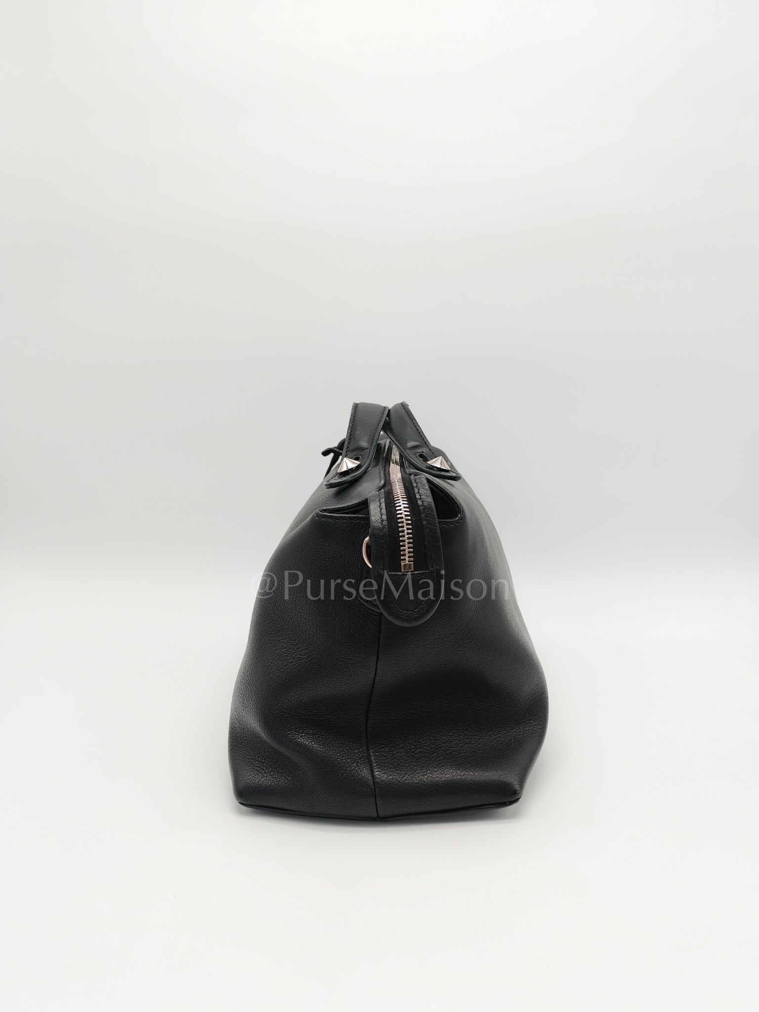 By The Way Black Medium in Black Calfskin Leather | Purse Maison Luxury Bags Shop