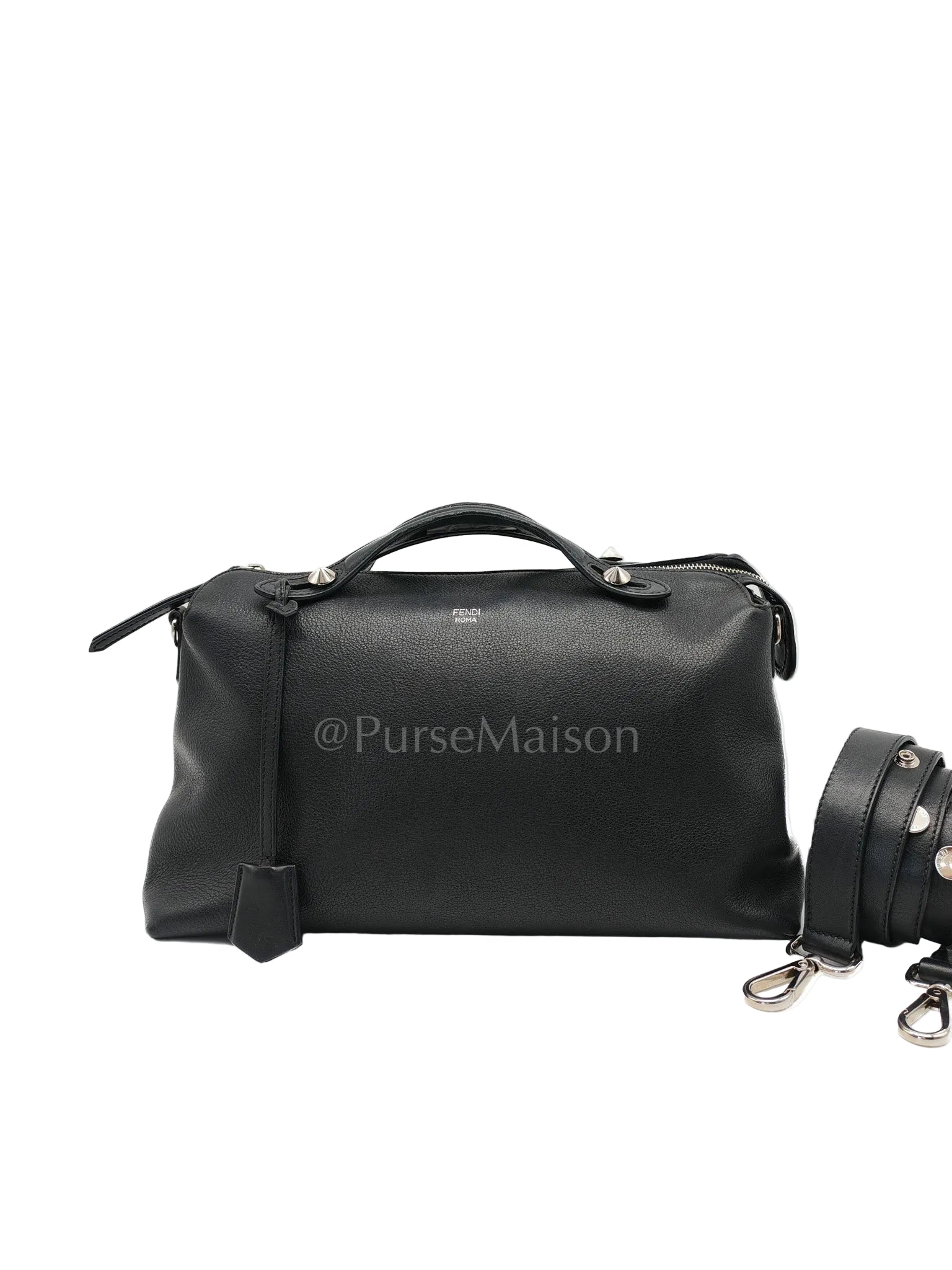 By The Way Black Medium in Black Calfskin Leather | Purse Maison Luxury Bags Shop