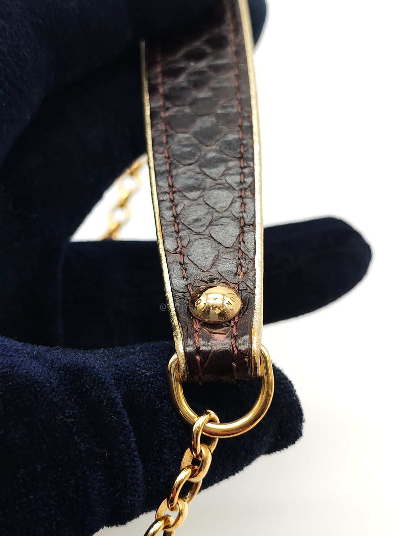 Aumonieve Evening Bag in Monogram Satin  & Gold Hardware