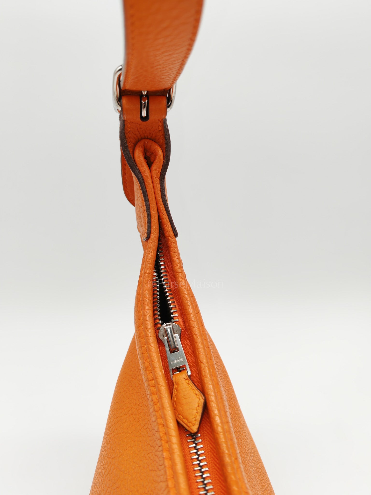 Orange Clemence Trim Shoulder Bag