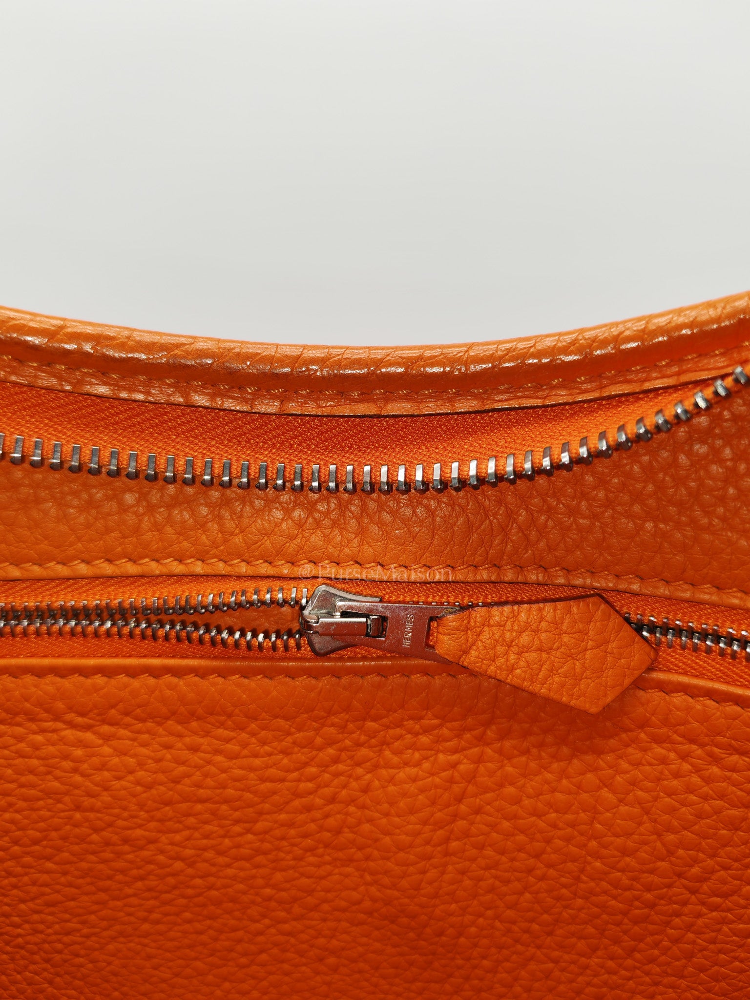 Orange Clemence Trim Shoulder Bag