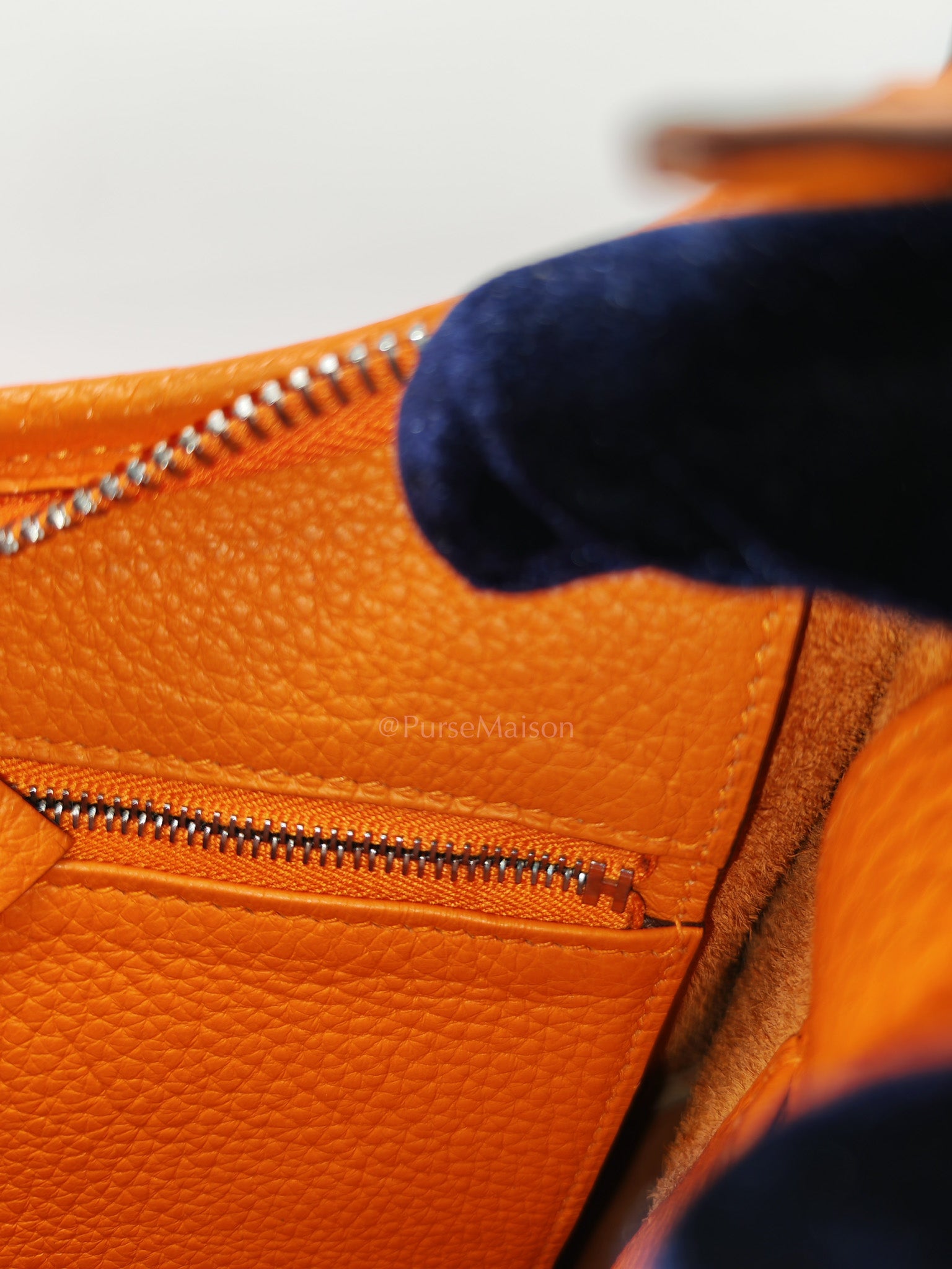Orange Clemence Trim Shoulder Bag