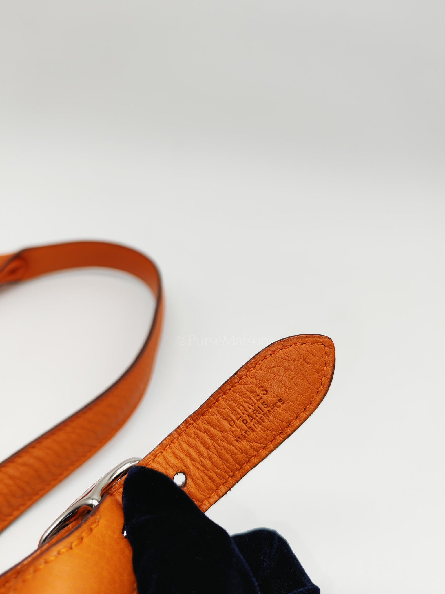 Orange Clemence Trim Shoulder Bag