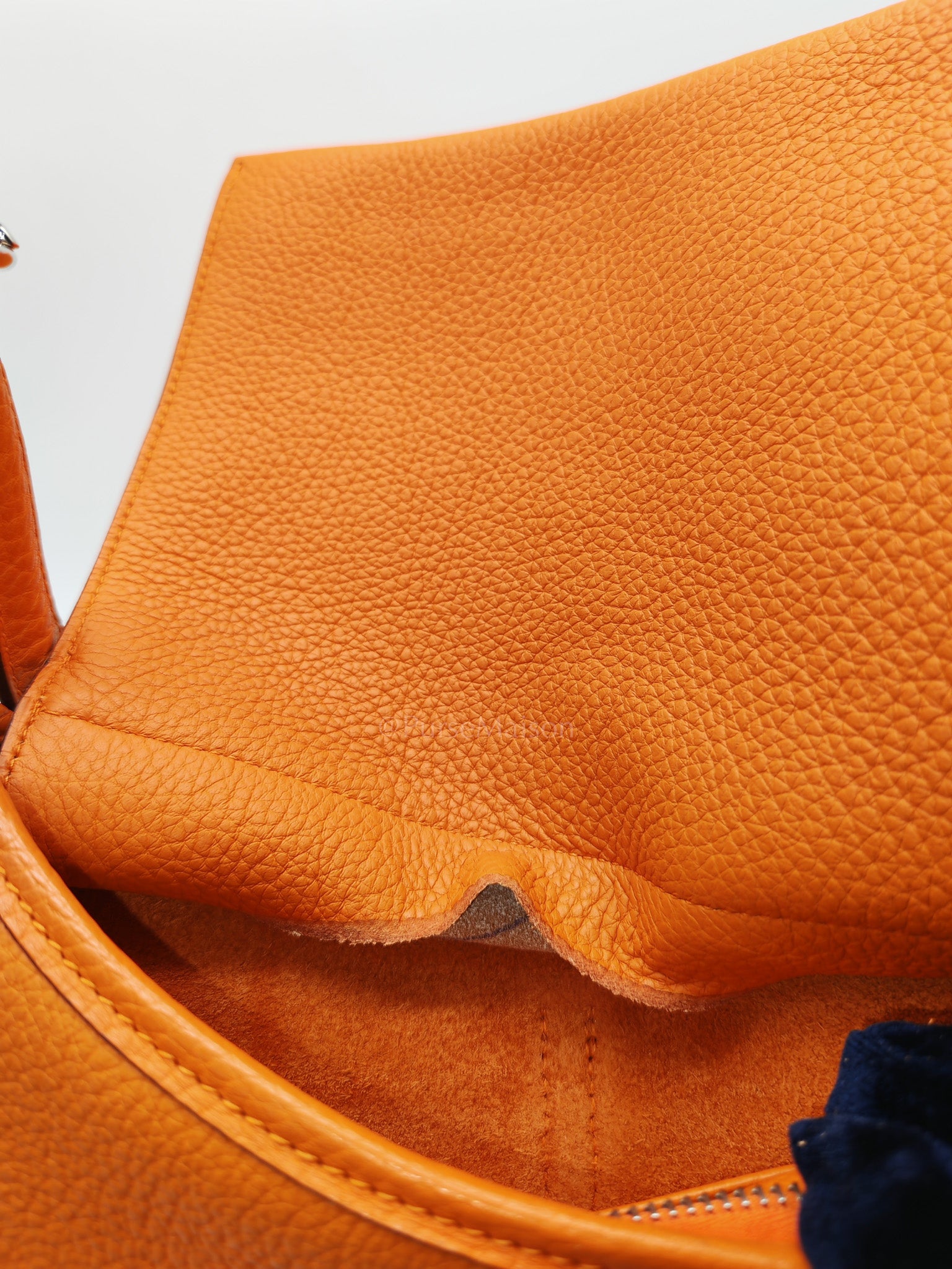 Orange Clemence Trim Shoulder Bag