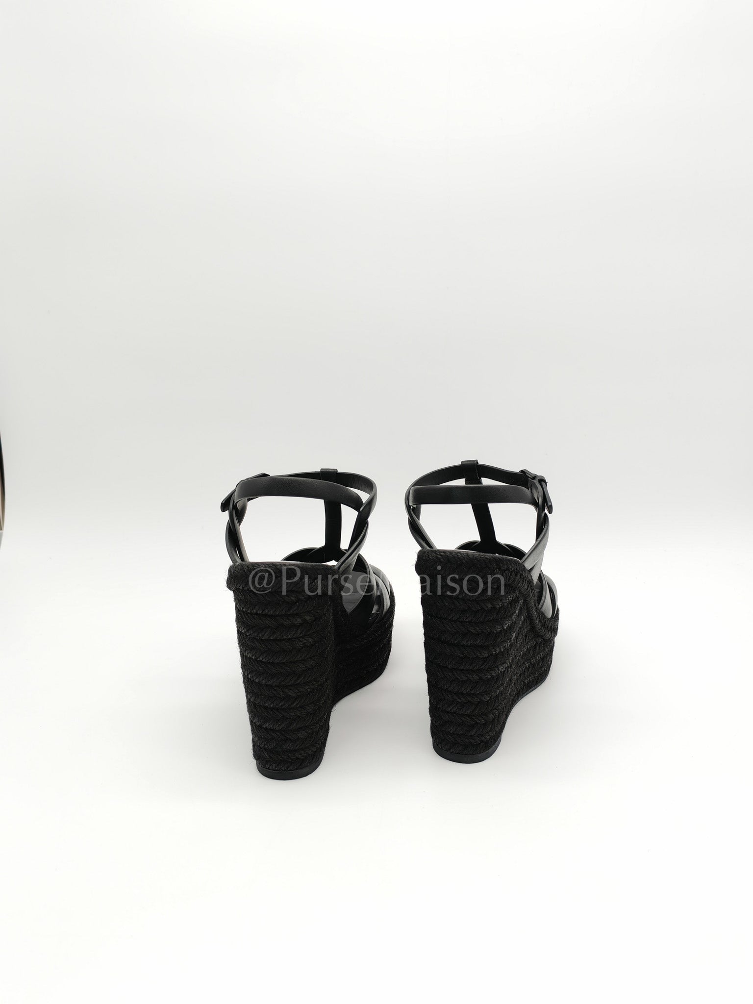 Tribute Espadrille Wedge Sandals in Black Size 37 EU (23cm)