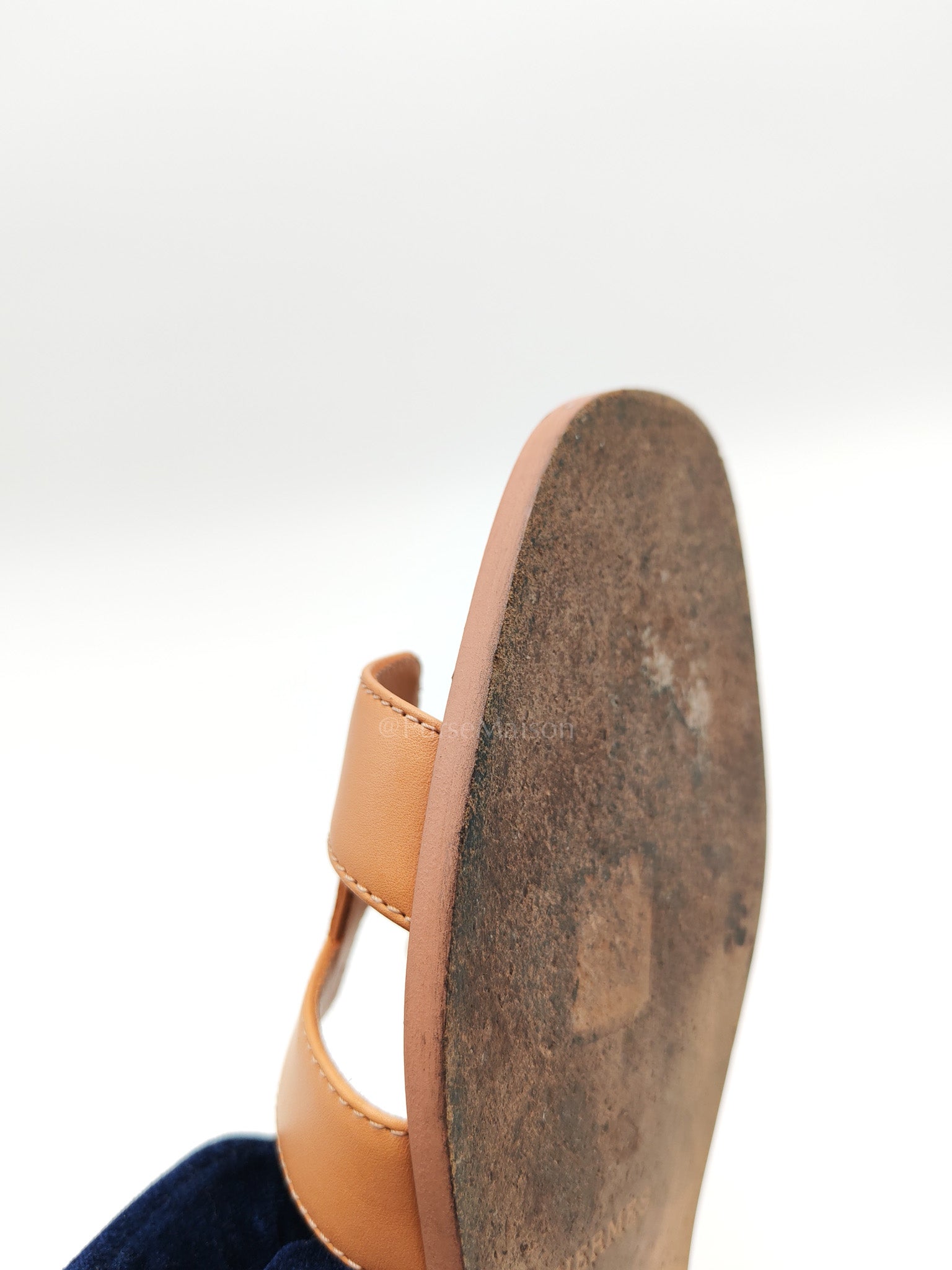 Oran Sandals in Peach Swift Leather Size 37 (24cm)