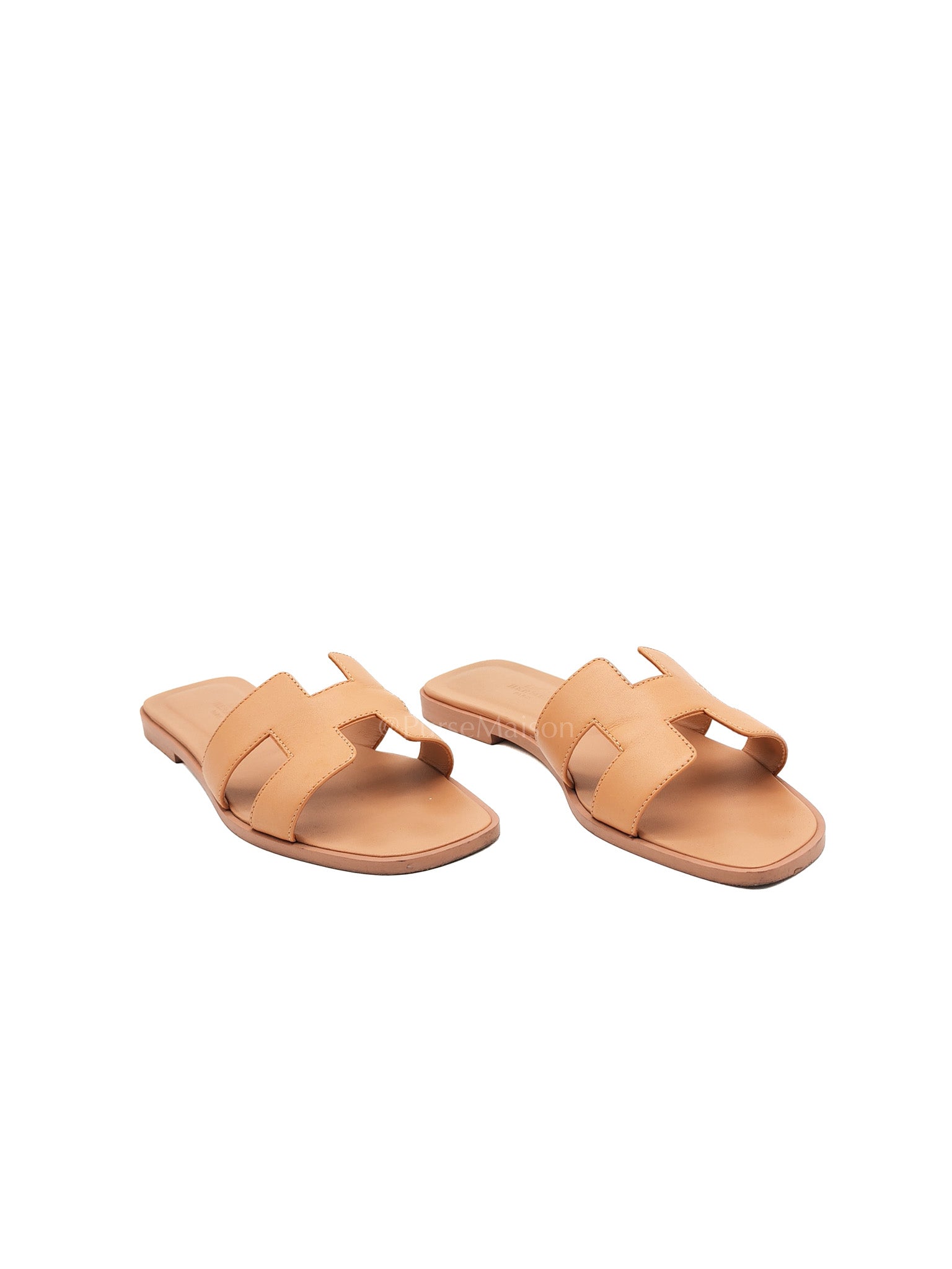 Oran Sandals in Peach Swift Leather Size 37 (24cm)