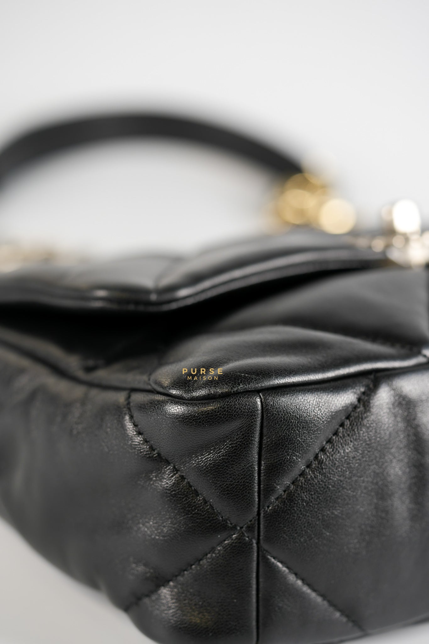 C19 Small in Black Lambskin Leather & Mixed Hardware(microchip) | Purse Maison Luxury Bags Shop